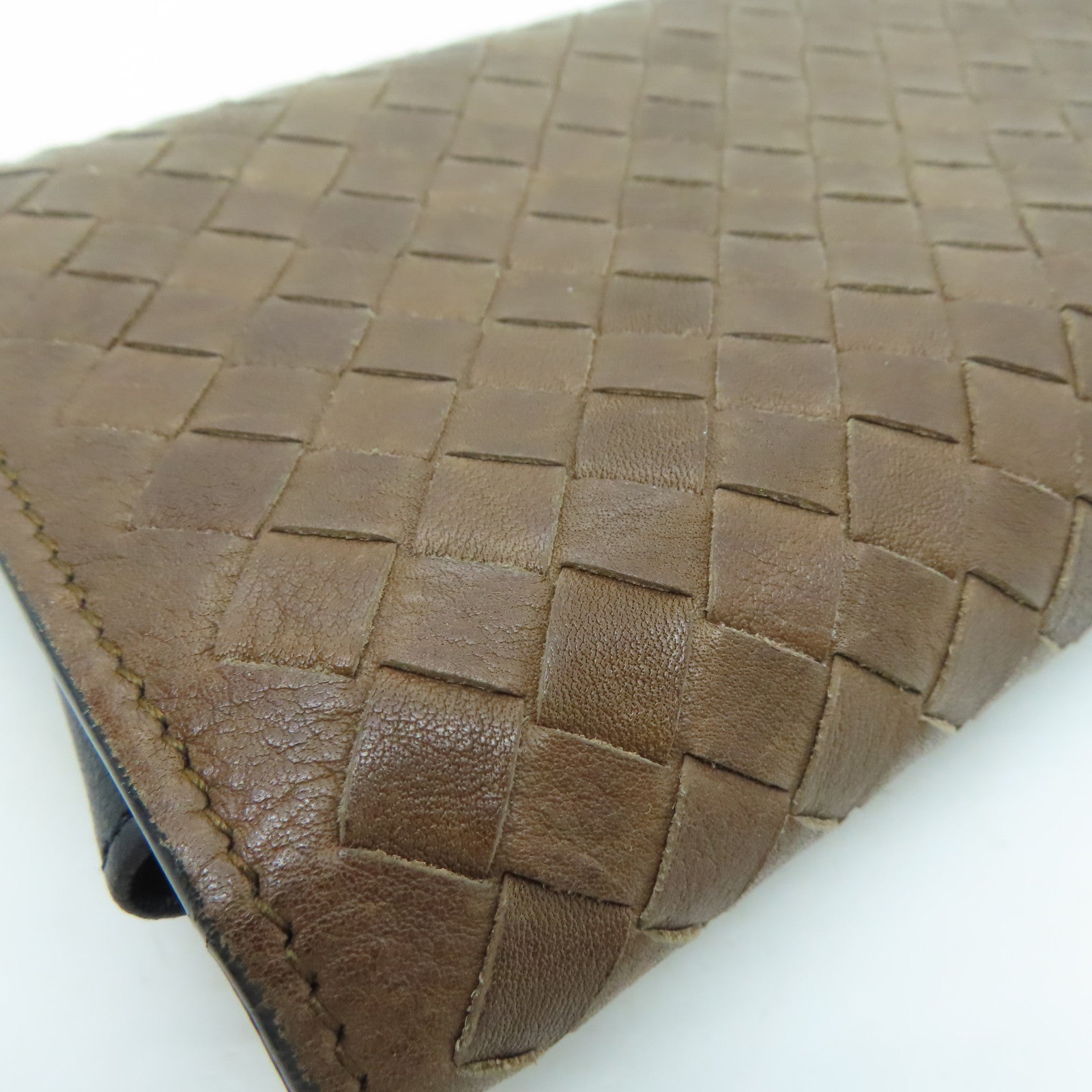 BOTTEGA VENETA 织纹皮革Long Wallet长钱包啡色