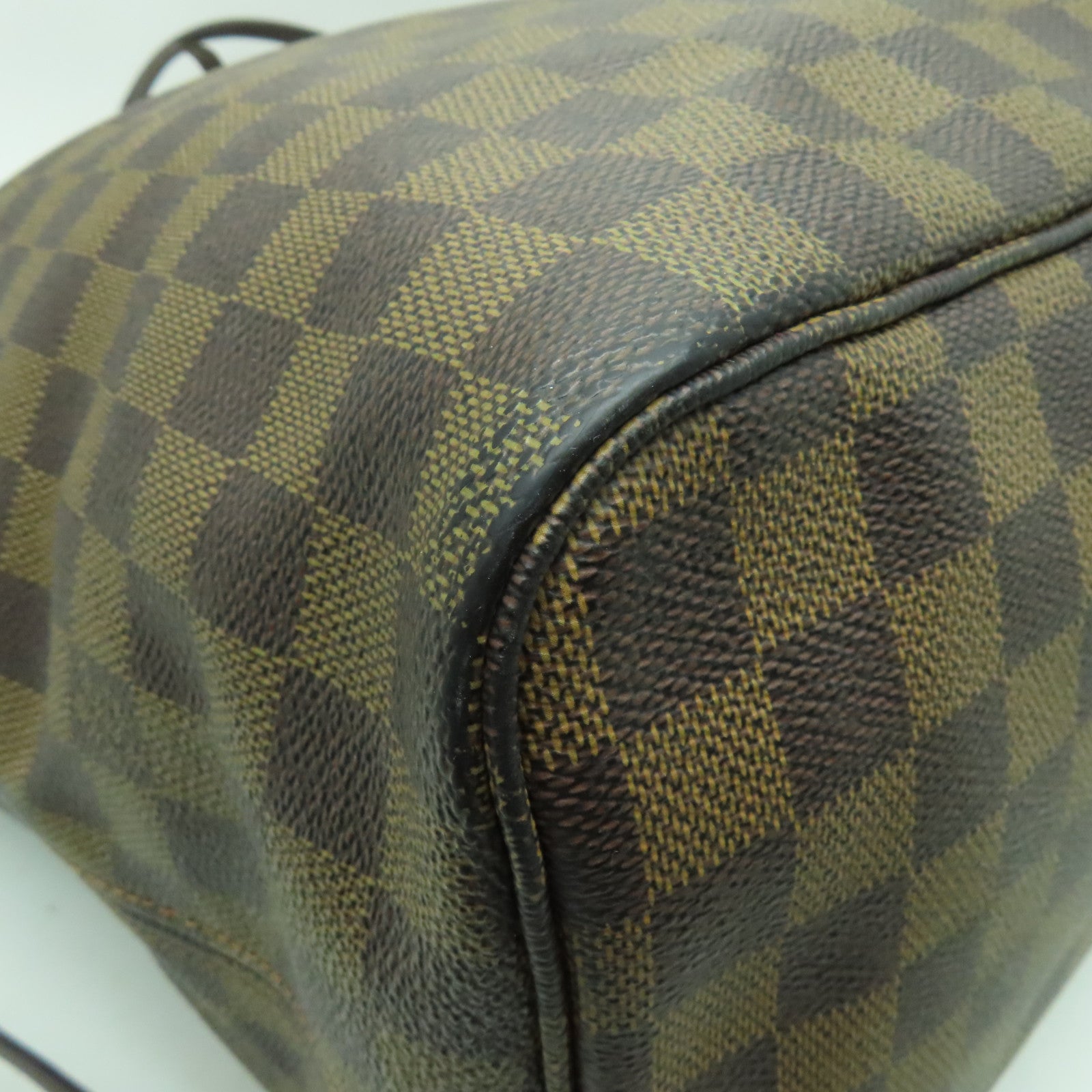 LOUIS VUITTON Damier Neverfull GM金扣肩背袋棕色