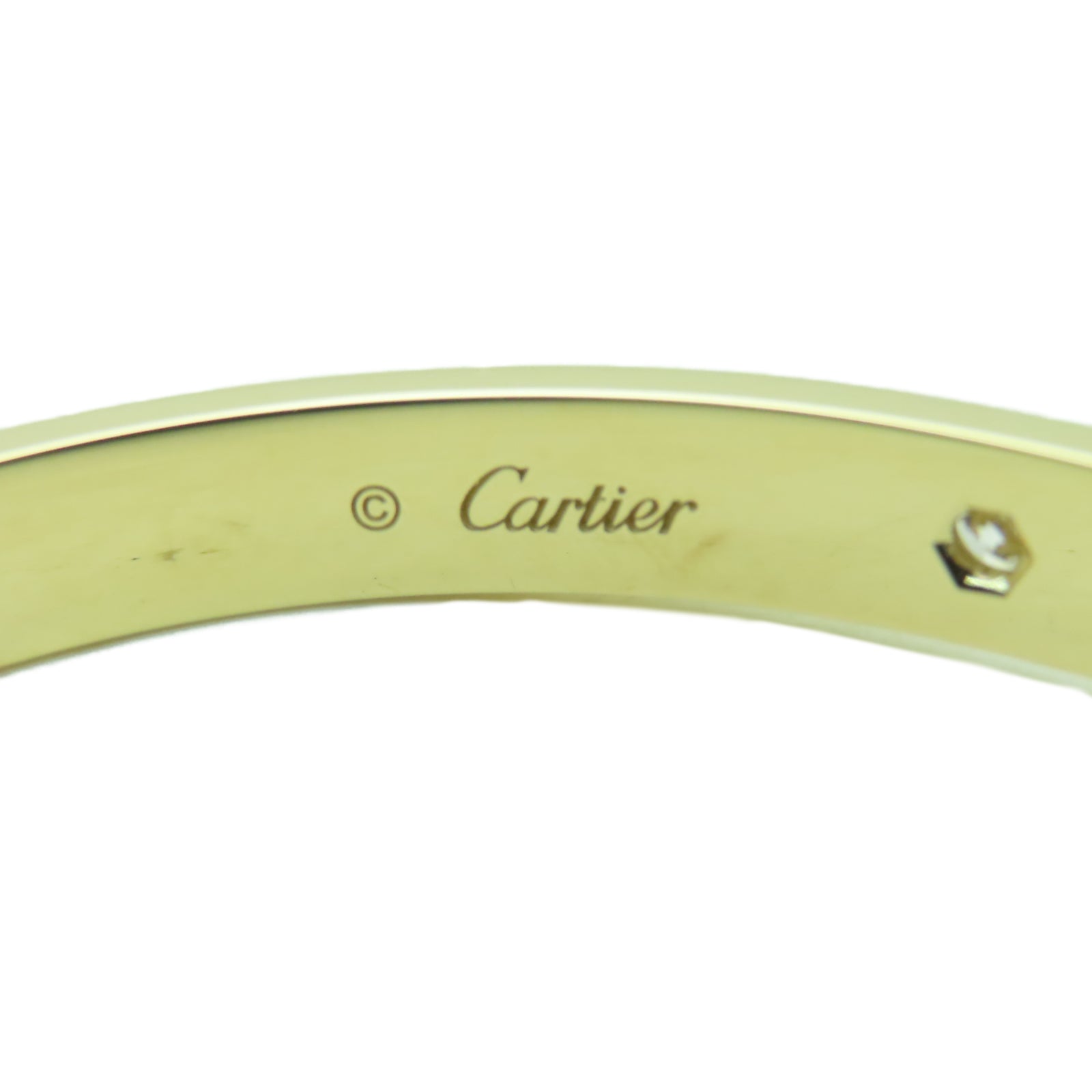 CARTIER 18K黃金/鑽石Love Bracelet手鐲金色