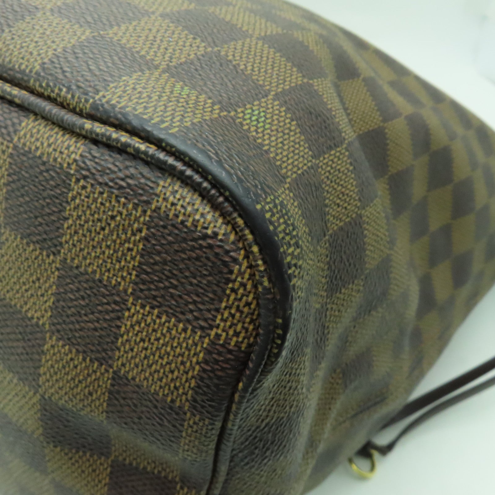 LOUIS VUITTON Damier Neverfull GM金扣肩背袋棕色
