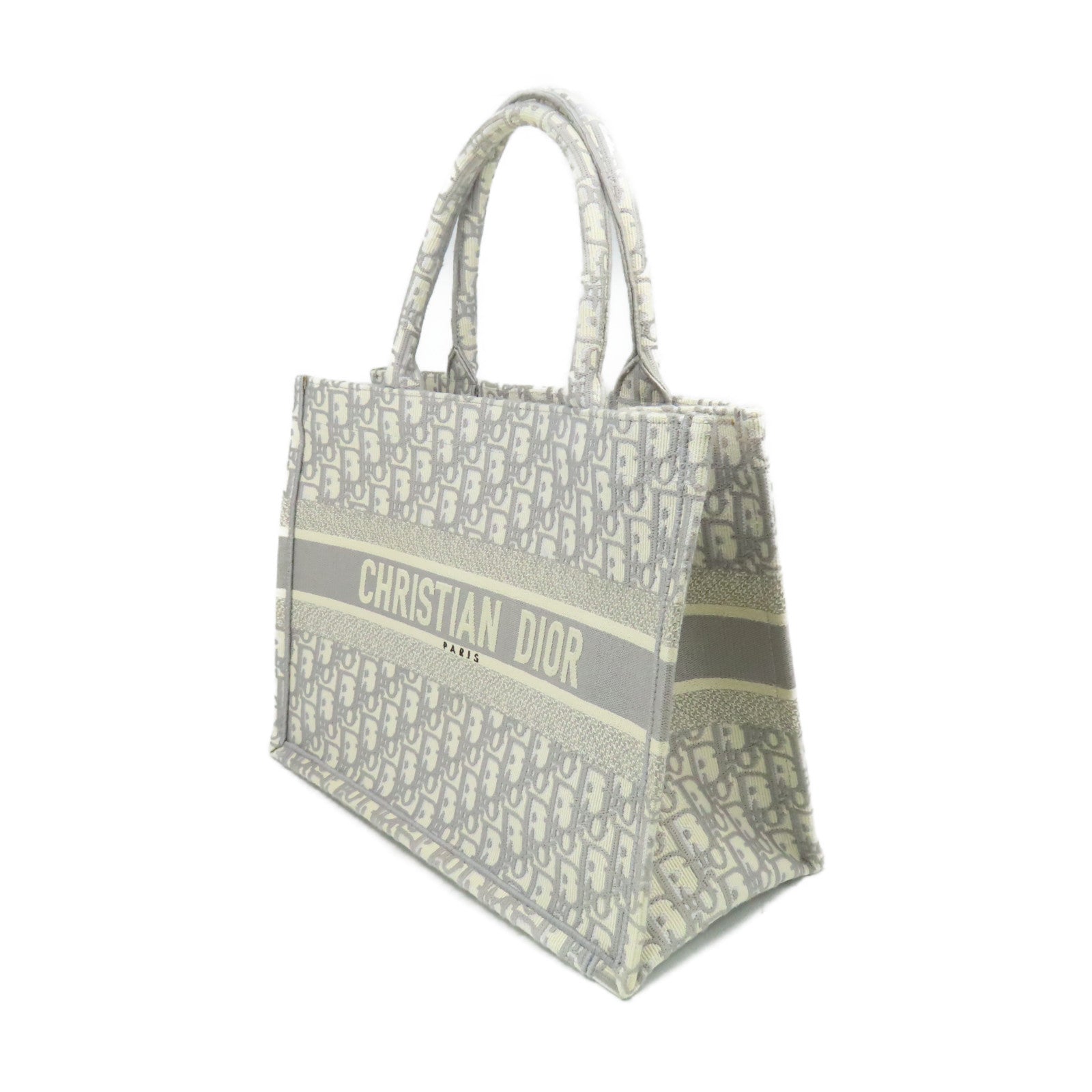 Dior 帆布Medium Book Tote Bag手挽袋灰色/米白色