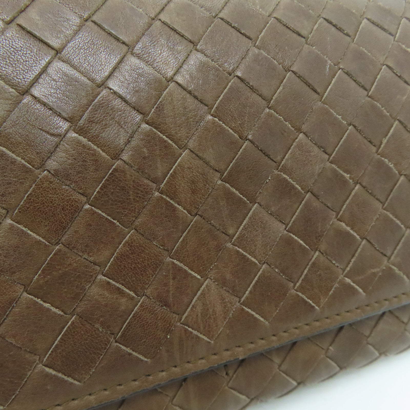 BOTTEGA VENETA 织纹皮革Long Wallet长钱包啡色