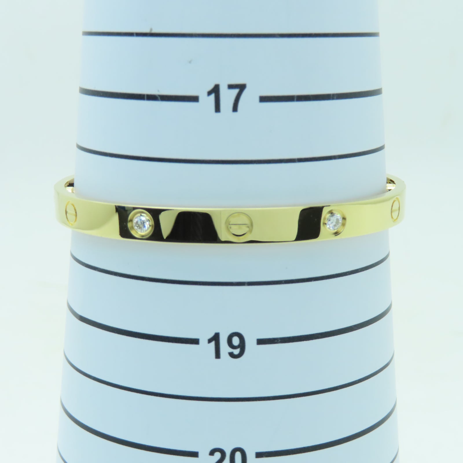 CARTIER 18K黃金/鑽石Love Bracelet手鐲金色