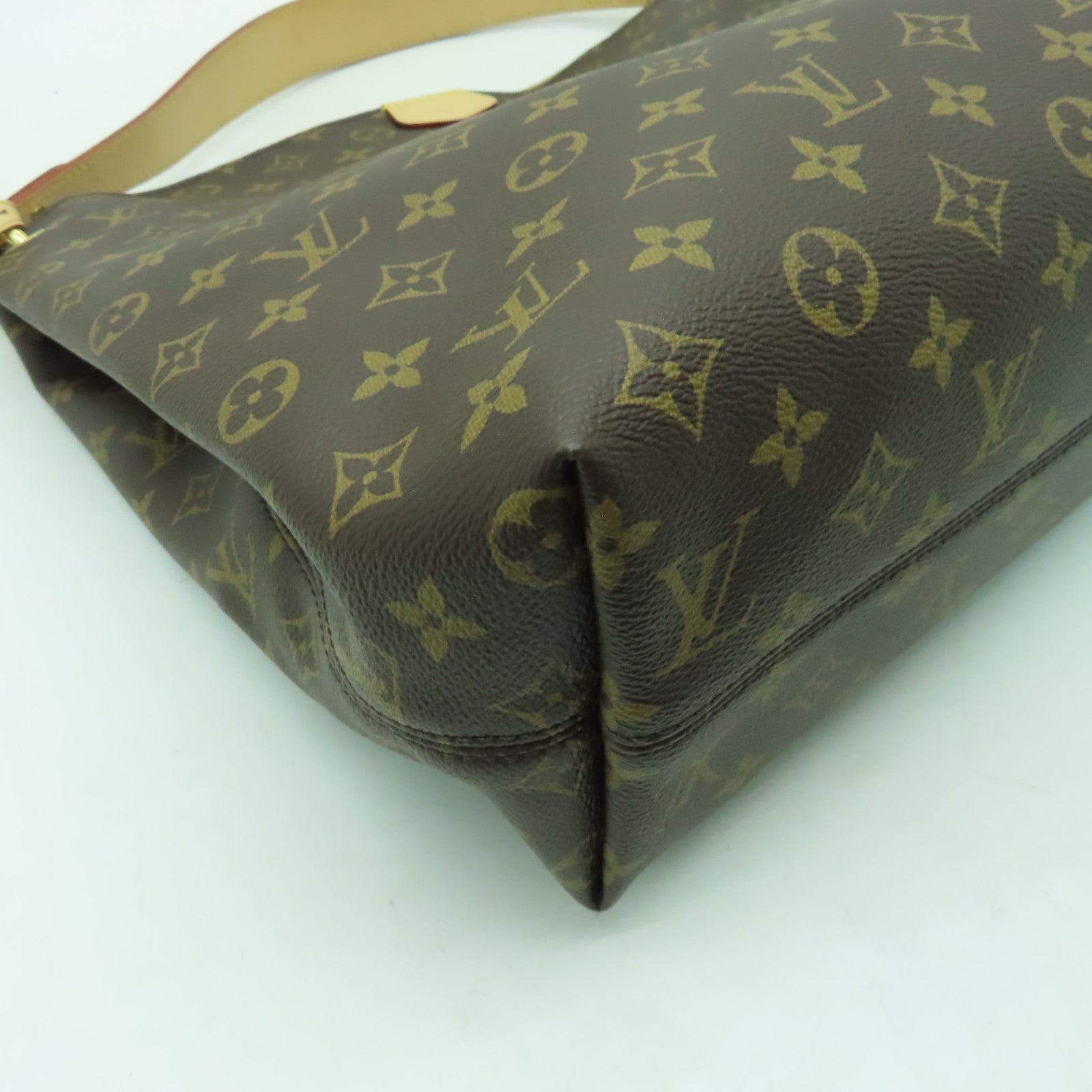 LOUIS VUITTON Monogram Gracefull MM金扣肩背袋啡色