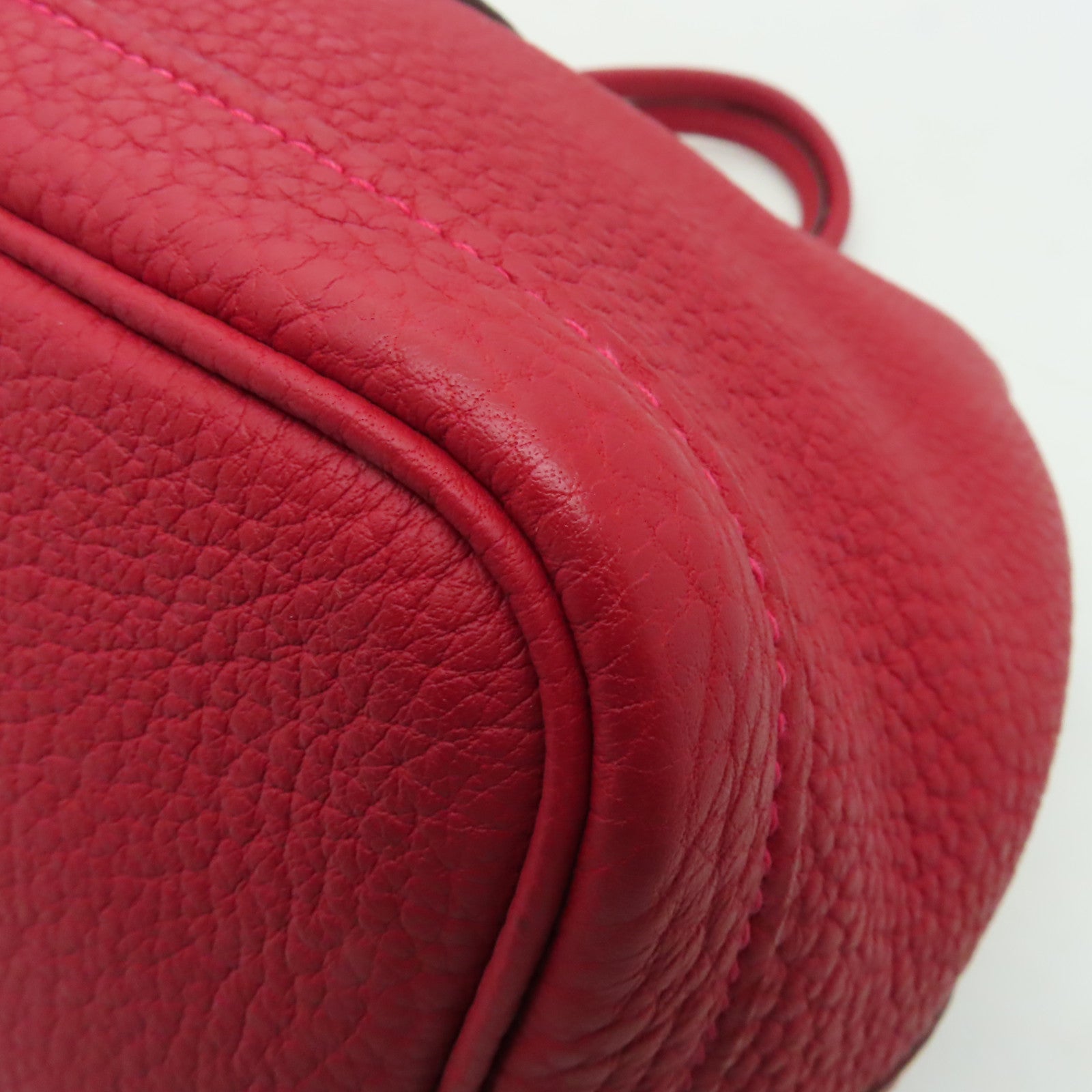HERMES Negonda皮革Garden Party TPM銀扣手挽袋Rouge Casaque紅色