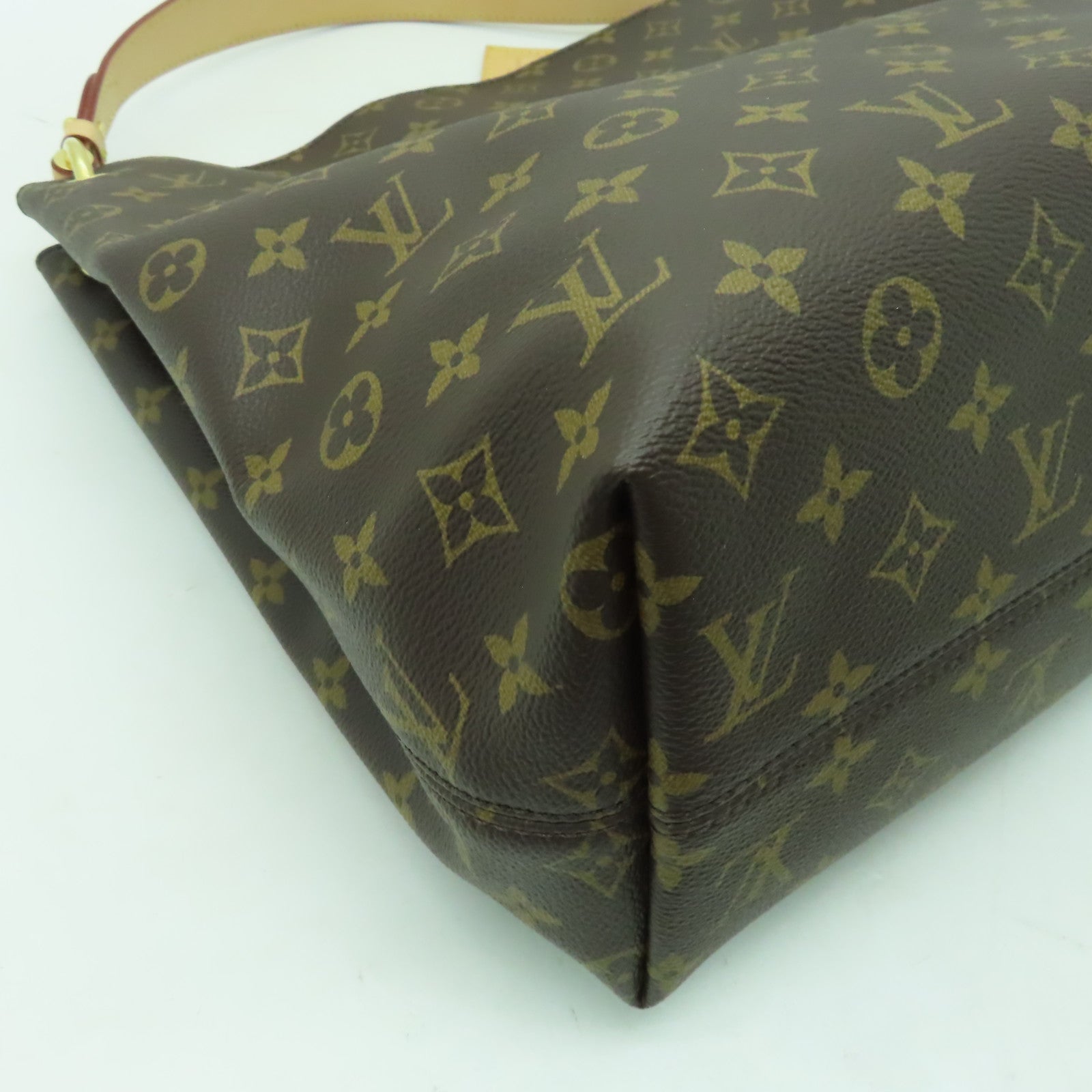LOUIS VUITTON Monogram Gracefull MM金扣肩背袋啡色