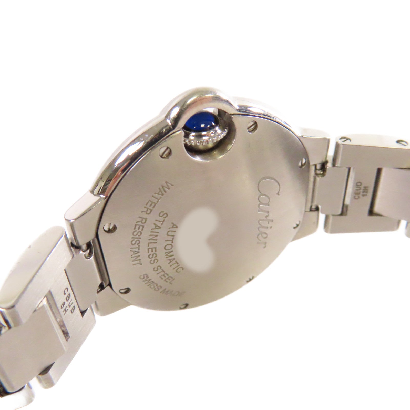 CARTIER Ballon Bleu de Cartier Watch不鏽鋼自動機芯手錶粉紅色/銀色