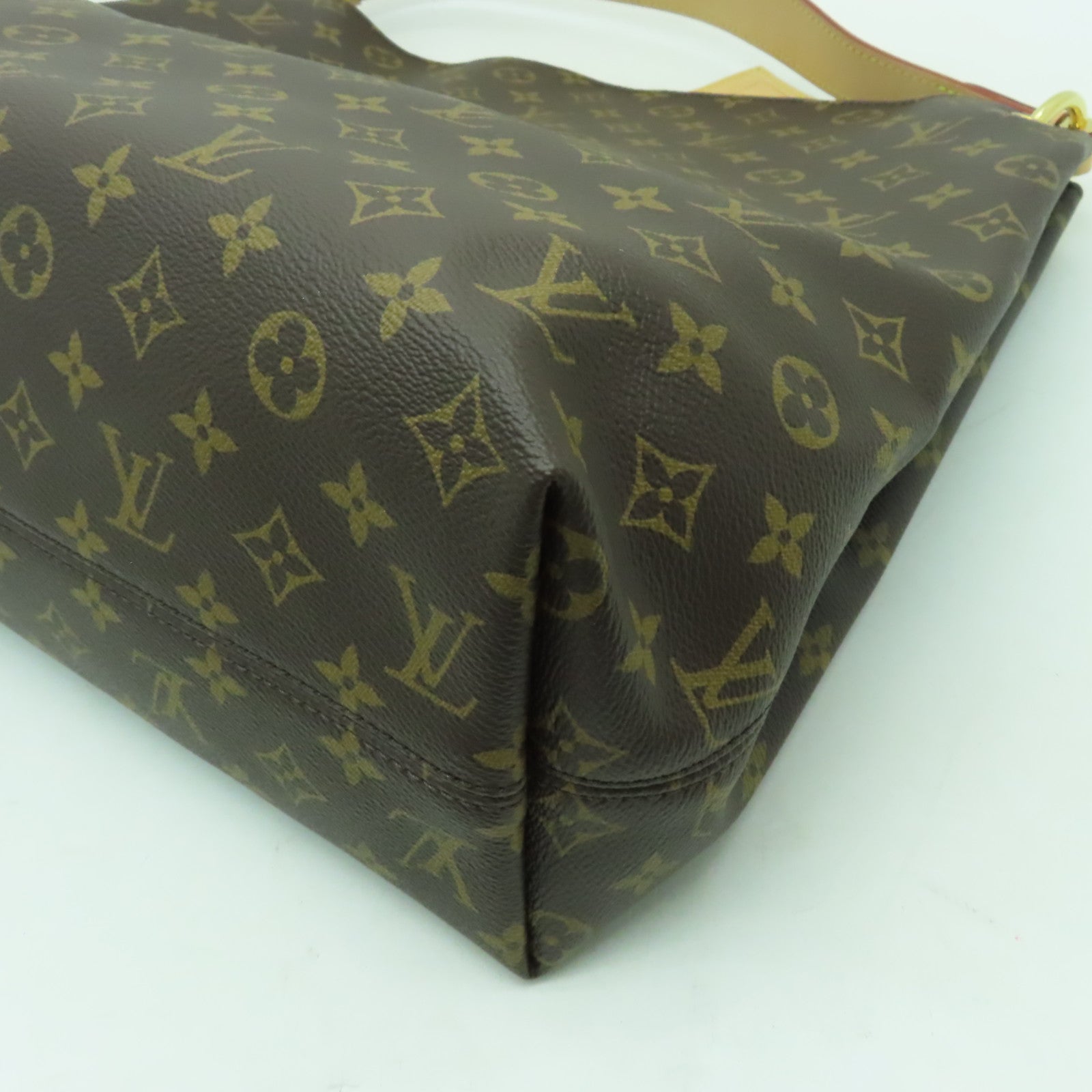 LOUIS VUITTON Monogram Gracefull MM金扣肩背袋啡色