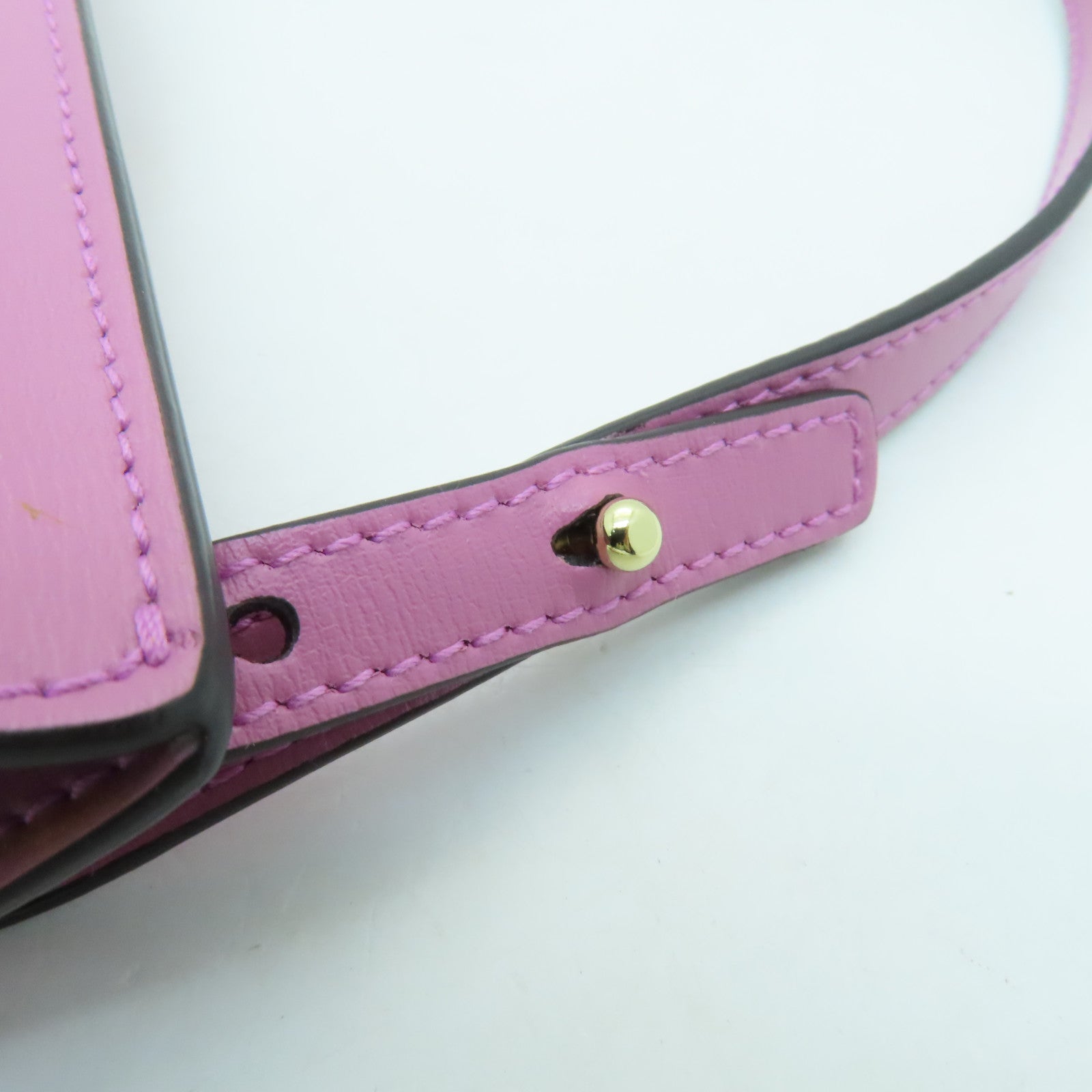 Salvatore Ferragamo cowhide leather Shoulder Bag gold buckle shoulder bag purple
