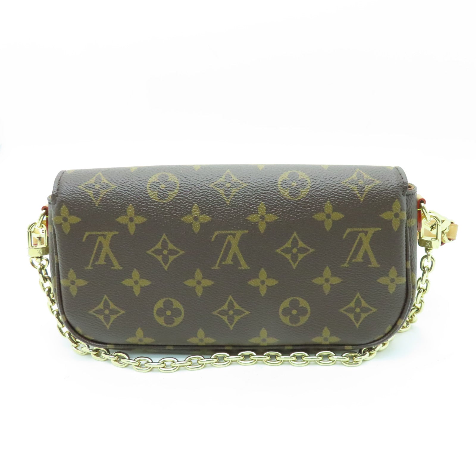 LOUIS VUITTON Monogram  Wallet On Chain Ivy金扣手挽肩背兩用袋棕色
