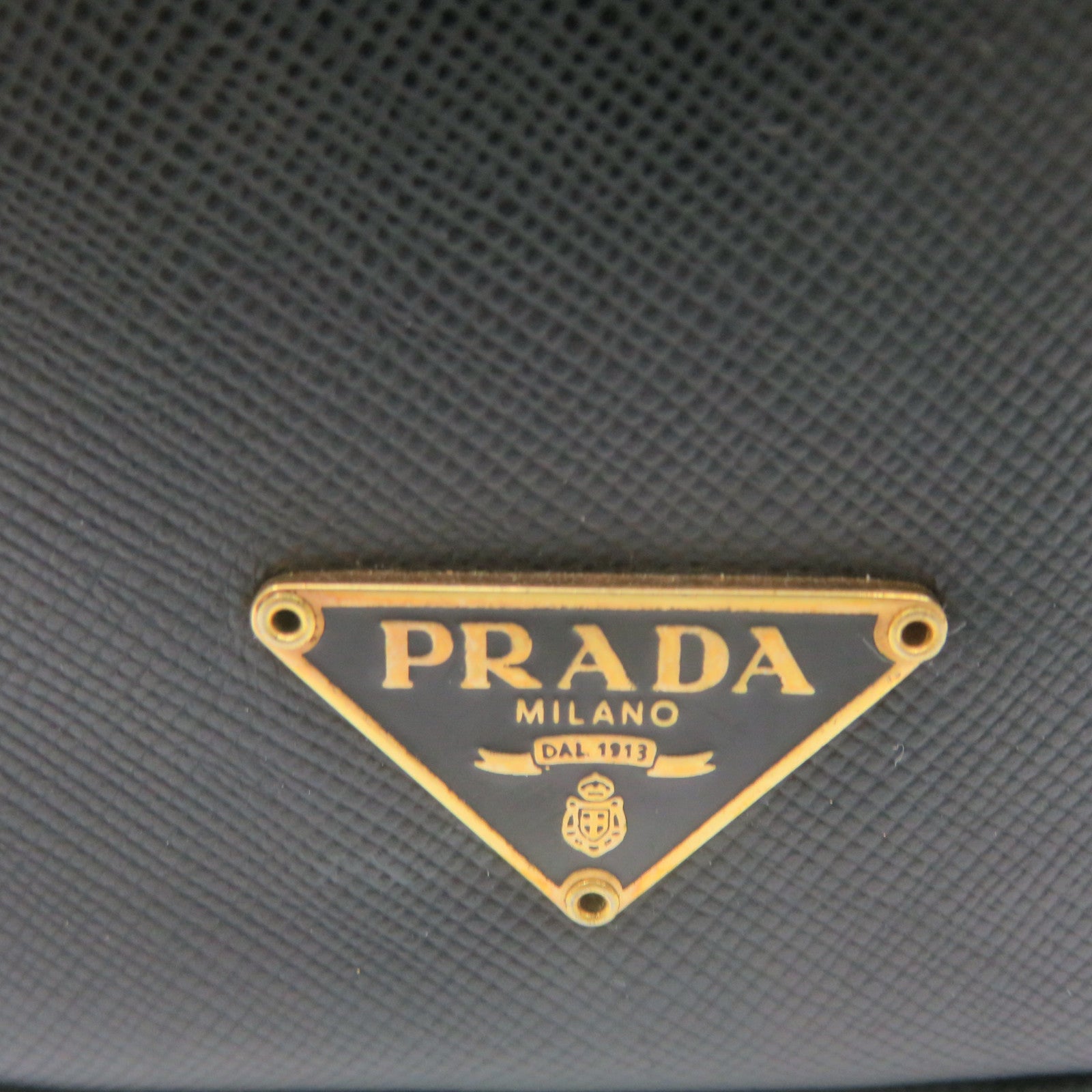 PRADA Saffiano Leather Shoulder Bag Black