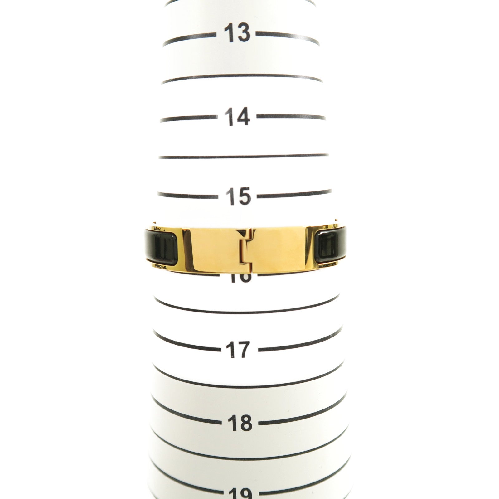 HERMES 金屬Clic H Bracelet金扣手鐲金色/黑色