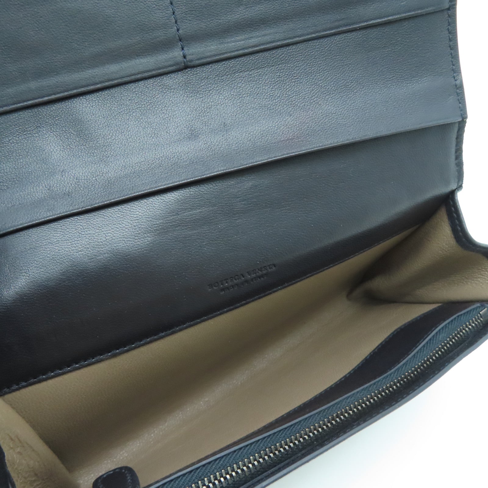 BOTTEGA VENETA 织纹皮革Long Wallet长钱包啡色