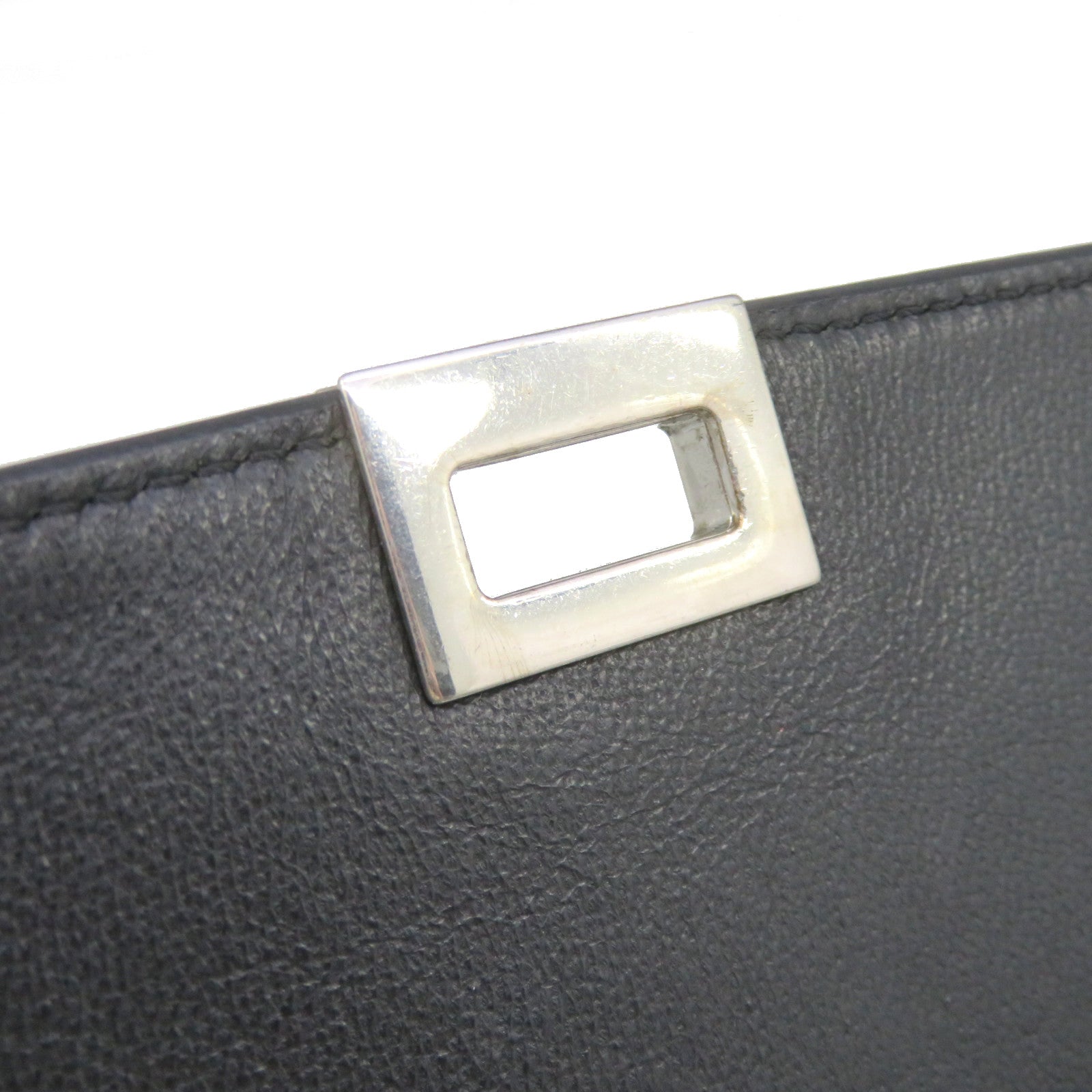 CELINE 牛皮皮革金扣Trapeze Small 2Way Hand Bag手挽肩背两用袋黑色