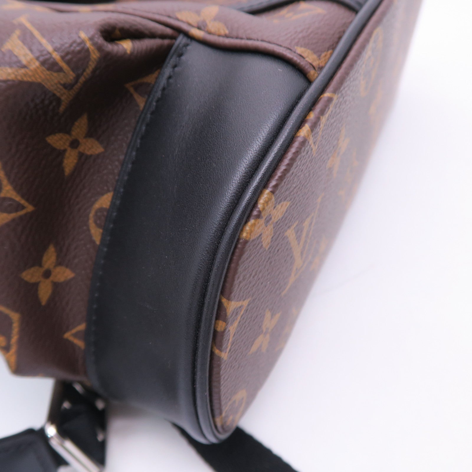 LOUIS VUITTON Monogram Christopher PM銀扣背包啡色