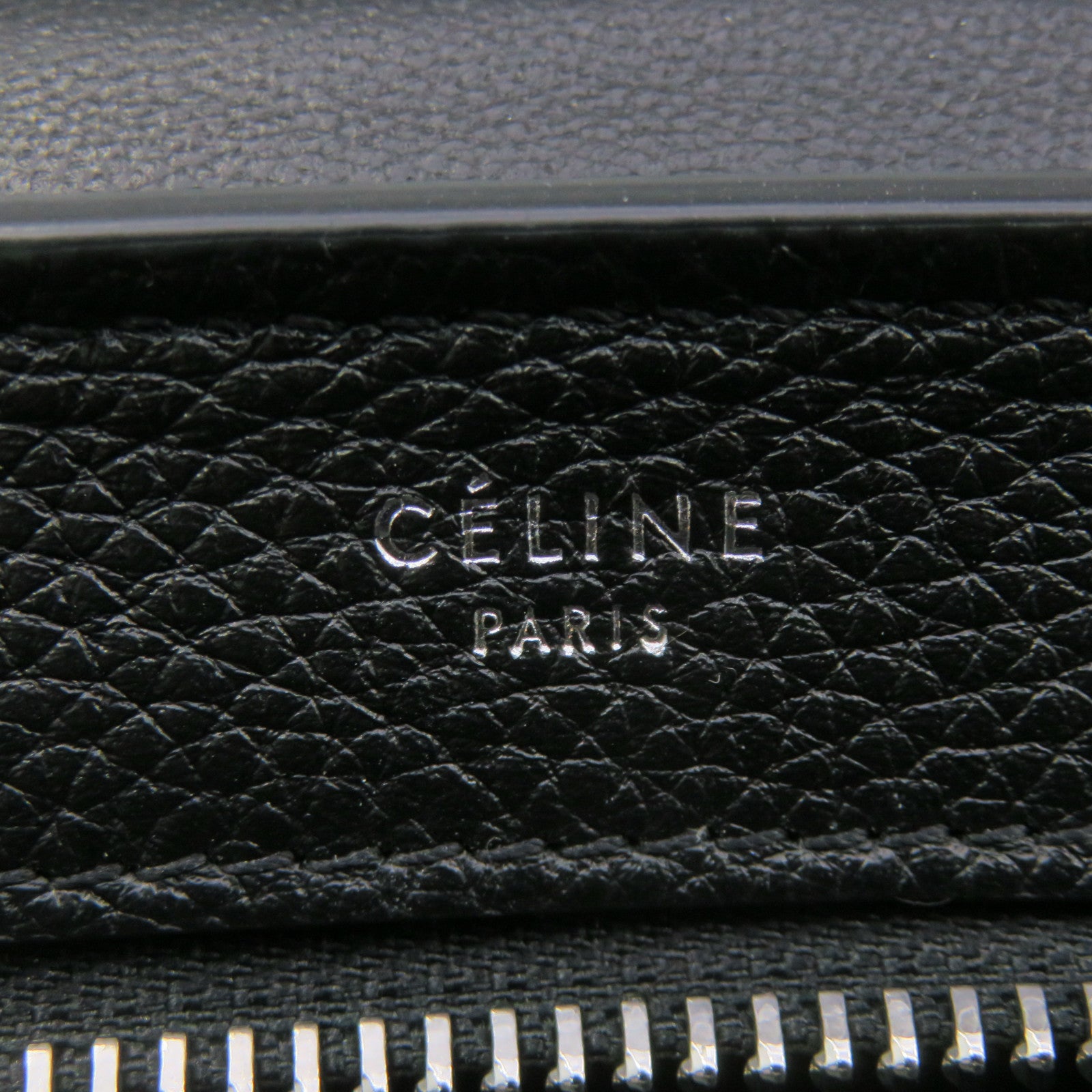 CELINE 牛皮皮革金扣Trapeze Small 2Way Hand Bag手挽肩背两用袋黑色