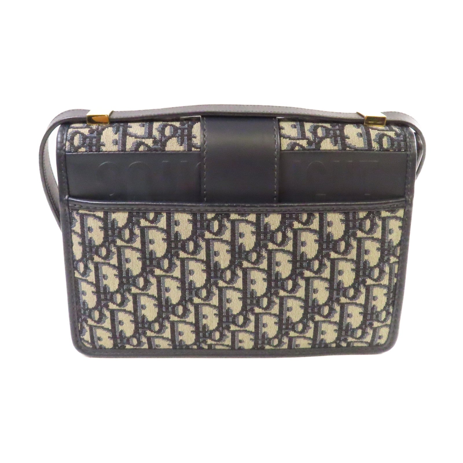 Dior Oblique帆布30 Montaigne Shoulder Bag金扣肩背袋啡色/寶藍色