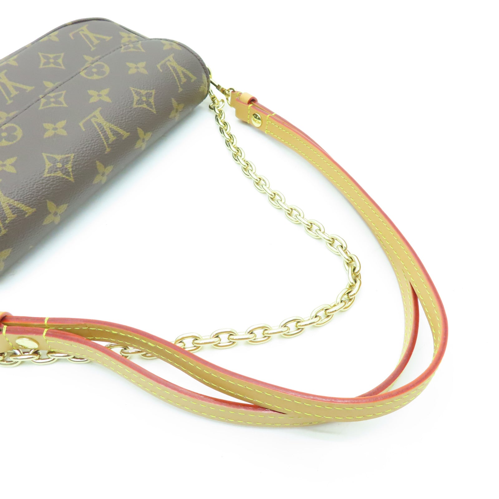 LOUIS VUITTON Monogram  Wallet On Chain Ivy金扣手挽肩背兩用袋棕色