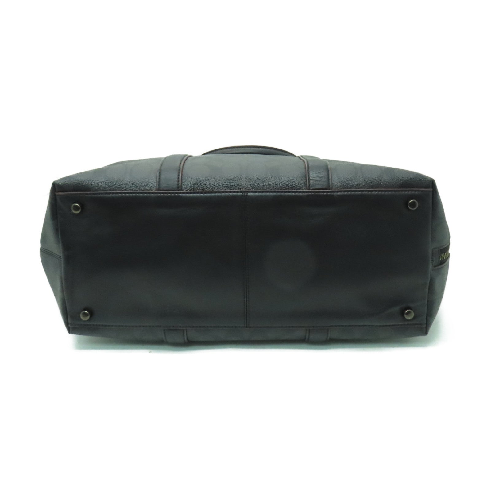 COACH 塗層帆布Tote Bag手挽肩背兩用袋黒色