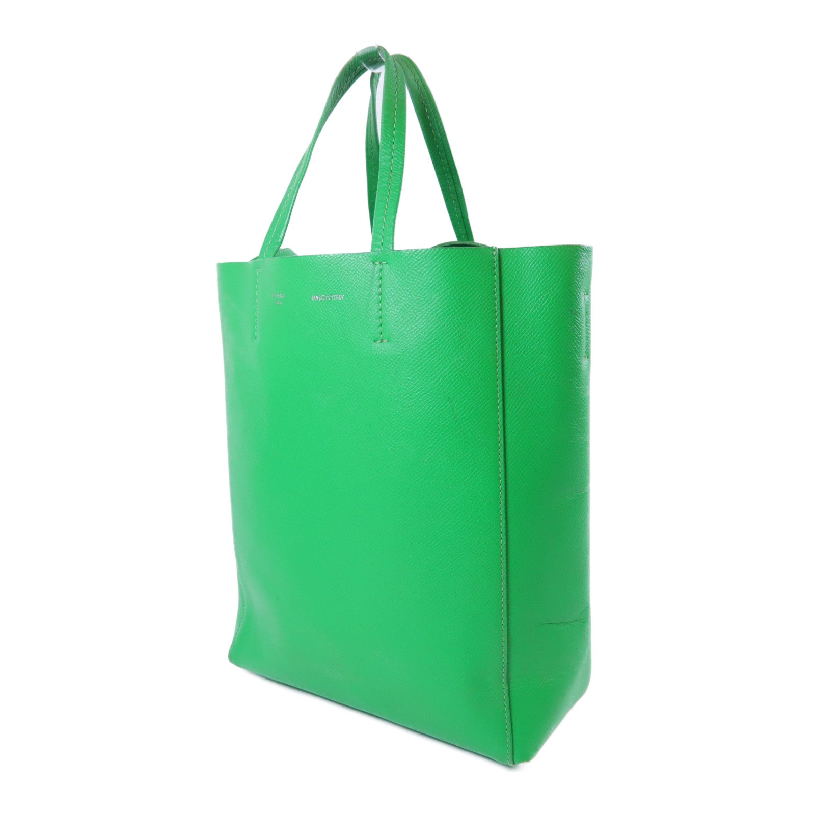 CELINE 牛皮皮革2 Way Shoulder Bag銀扣手挽肩背兩用袋綠色