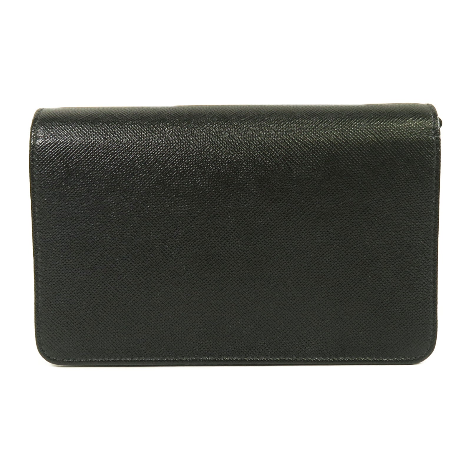 PRADA 牛皮皮革Shoulder Bag金扣肩背袋黑色
