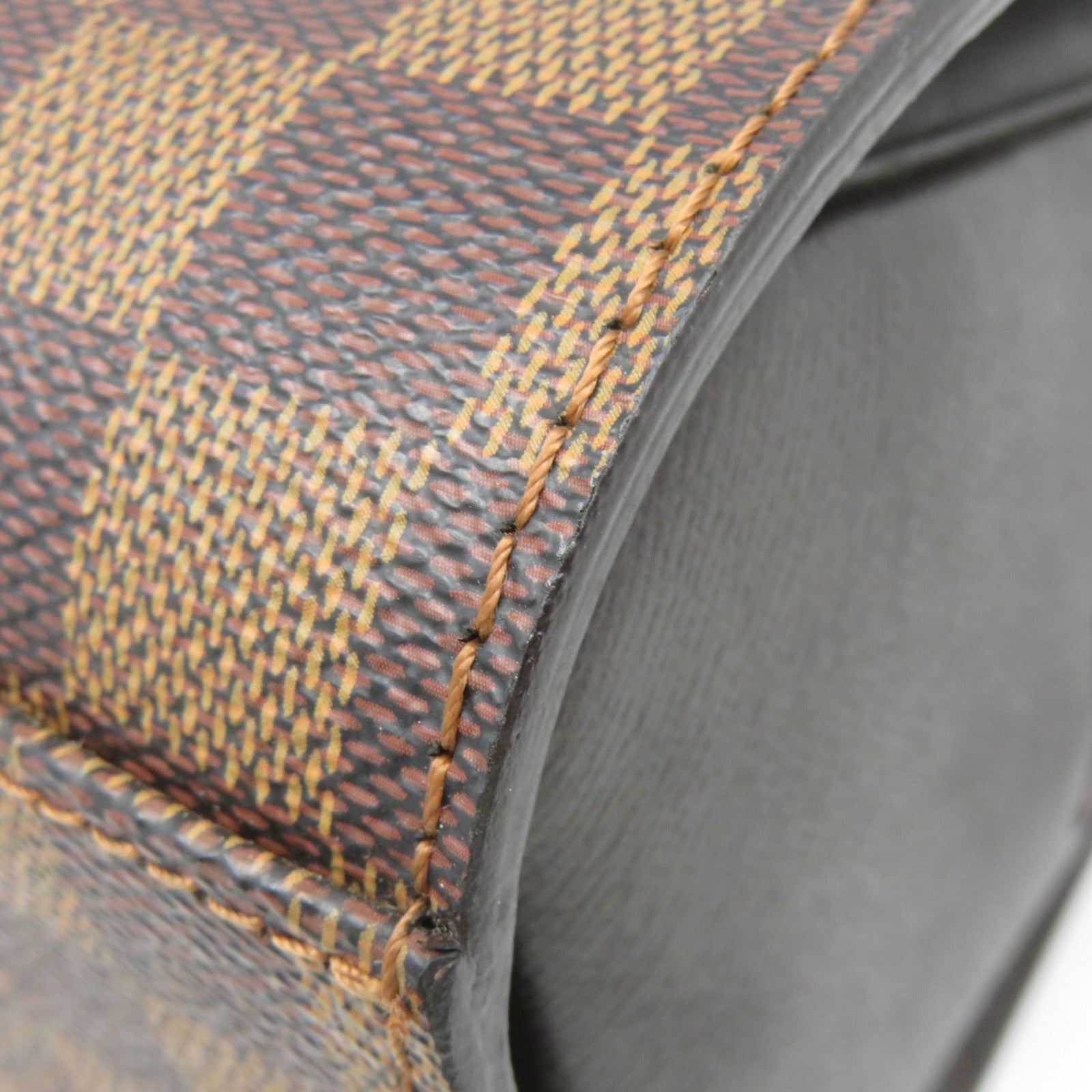 LOUIS VUITTON Damier Triana Hand Bag brown brown