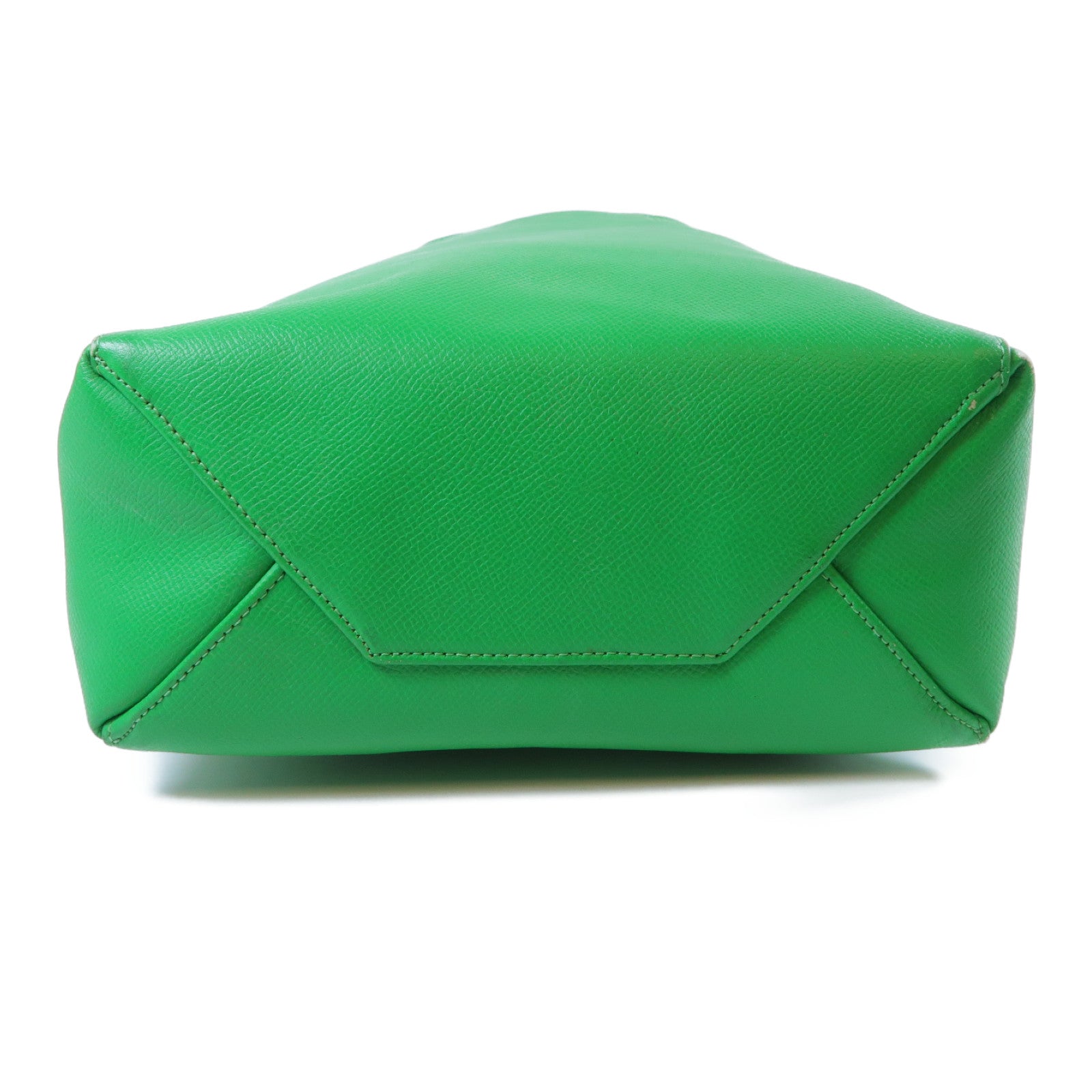CELINE 牛皮皮革2 Way Shoulder Bag銀扣手挽肩背兩用袋綠色