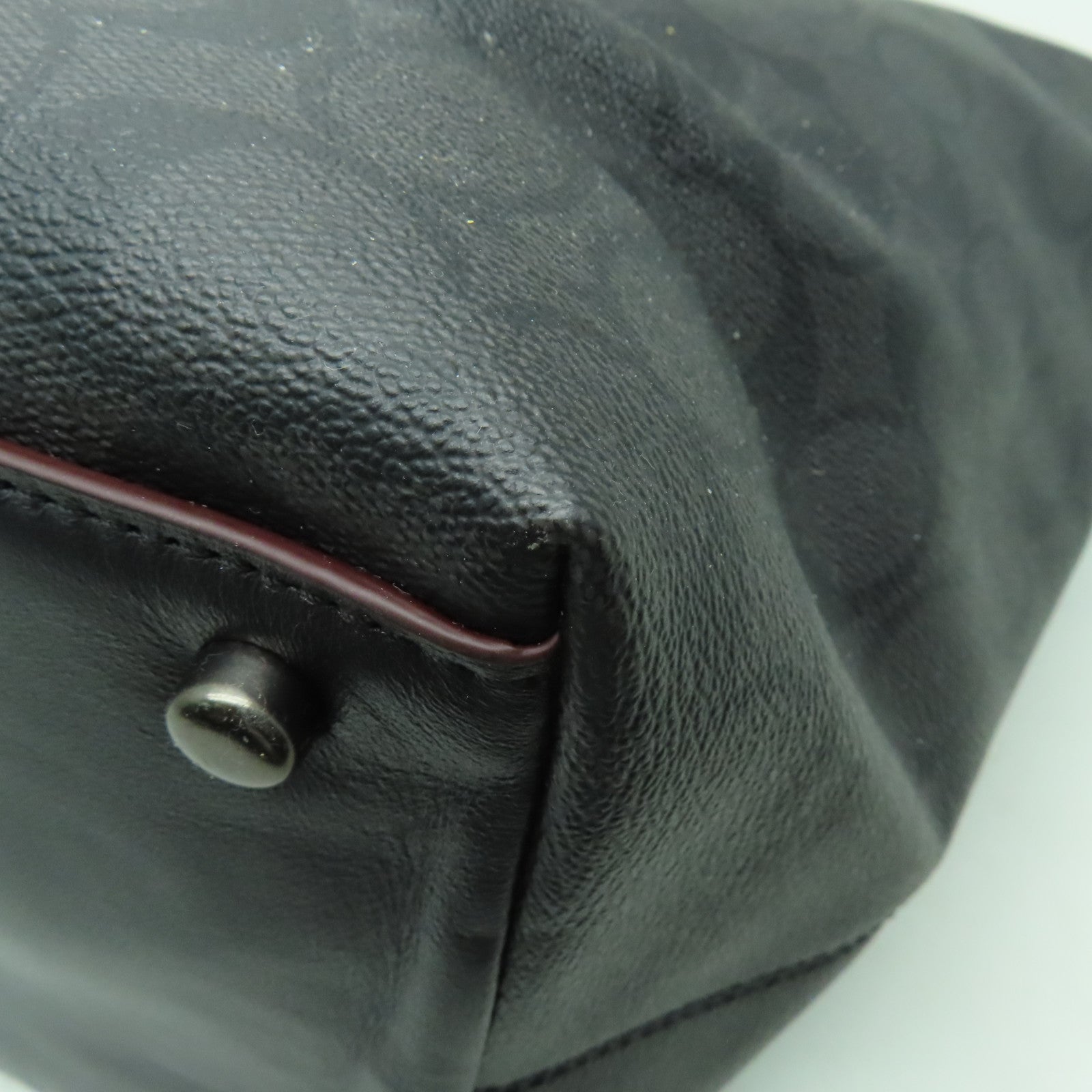 COACH 塗層帆布Tote Bag手挽肩背兩用袋黒色
