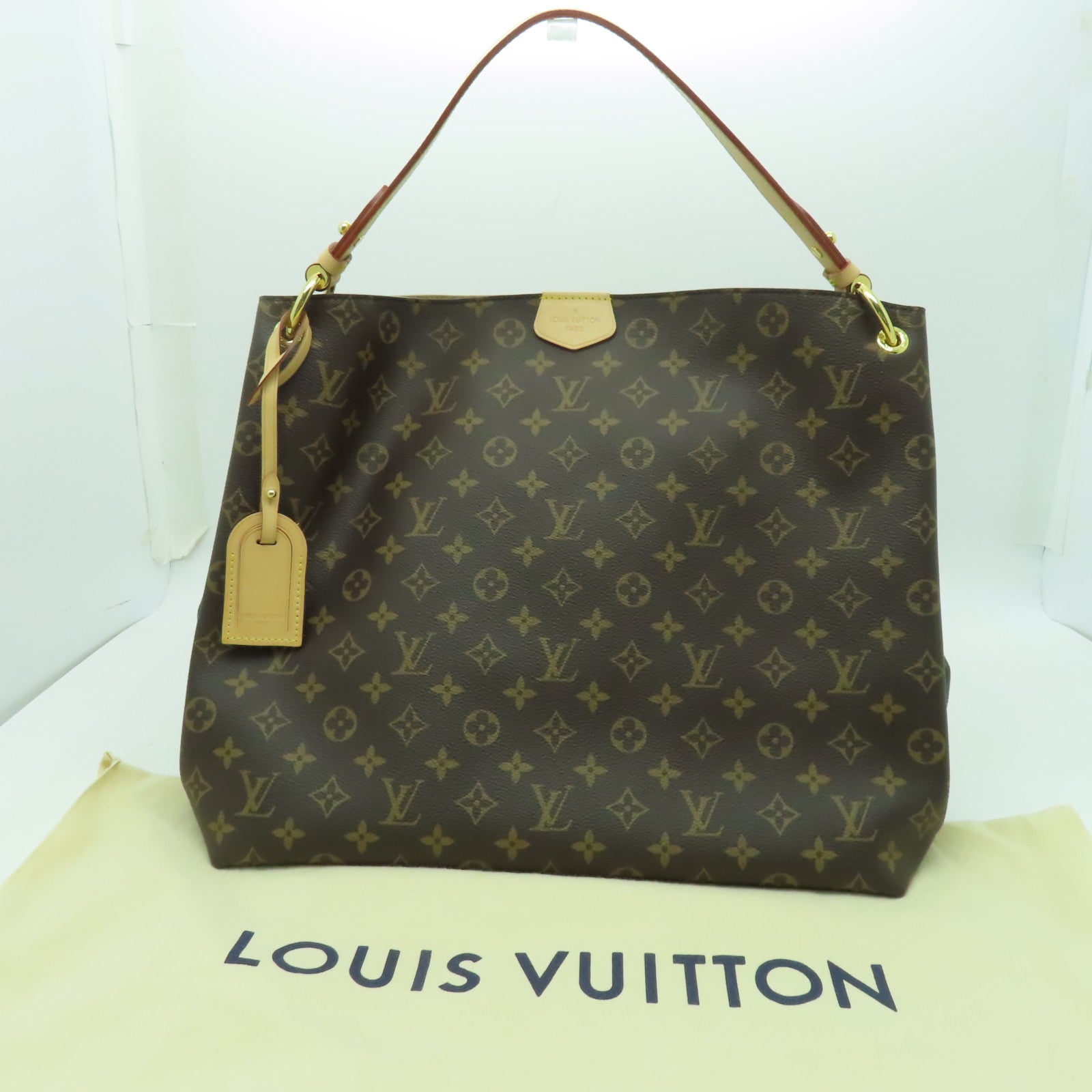 LOUIS VUITTON Monogram Gracefull MM金扣肩背袋啡色