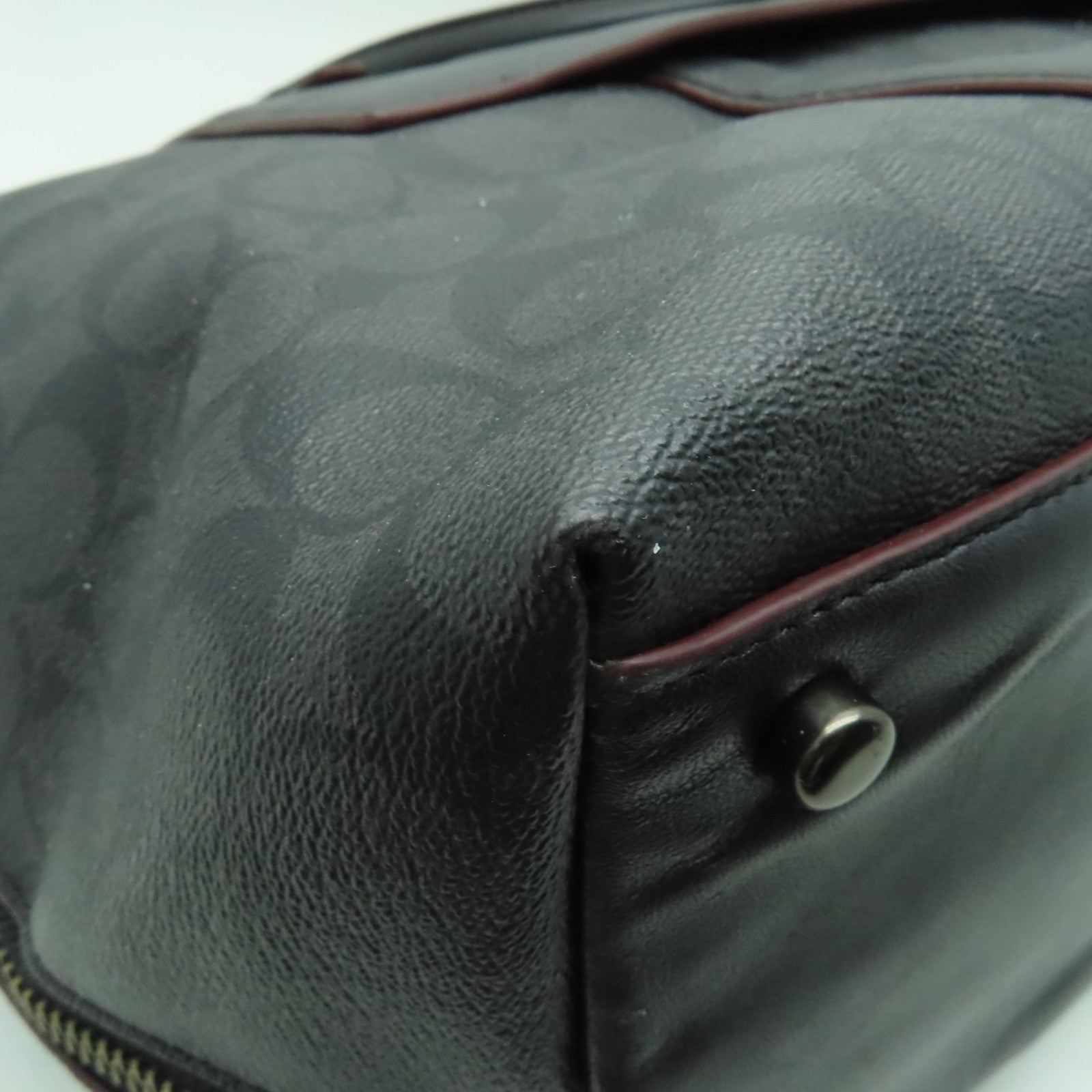 COACH 塗層帆布Tote Bag手挽肩背兩用袋黒色