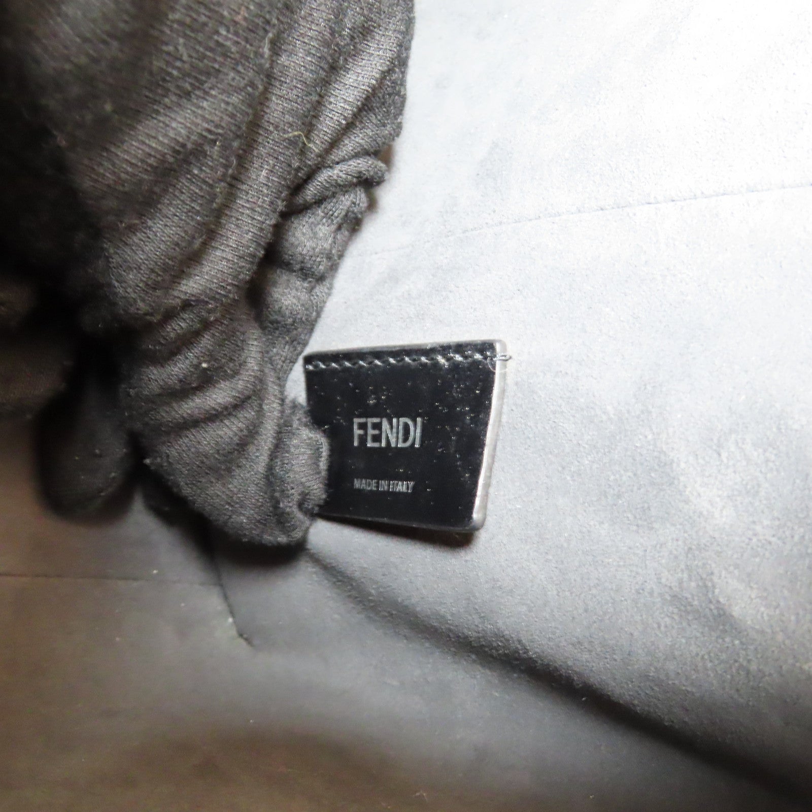 FENDI 牛皮皮革Tote bag銀扣肩背袋綠色