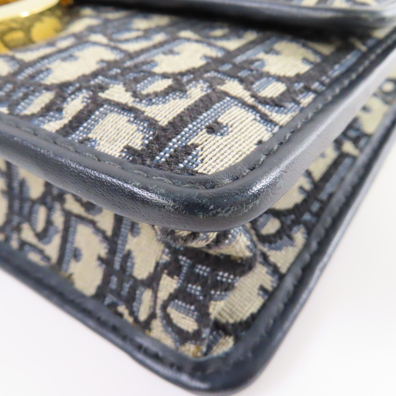 Dior Oblique帆布30 Montaigne Shoulder Bag金扣肩背袋啡色/寶藍色