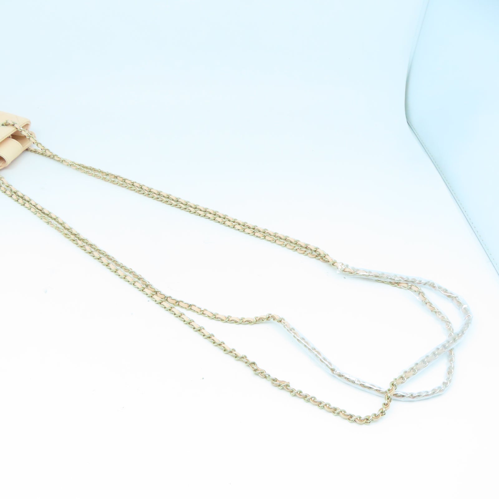 CHANEL 菱格羊皮皮革Shoulder Bag金扣鏈帶肩背袋粉紅色