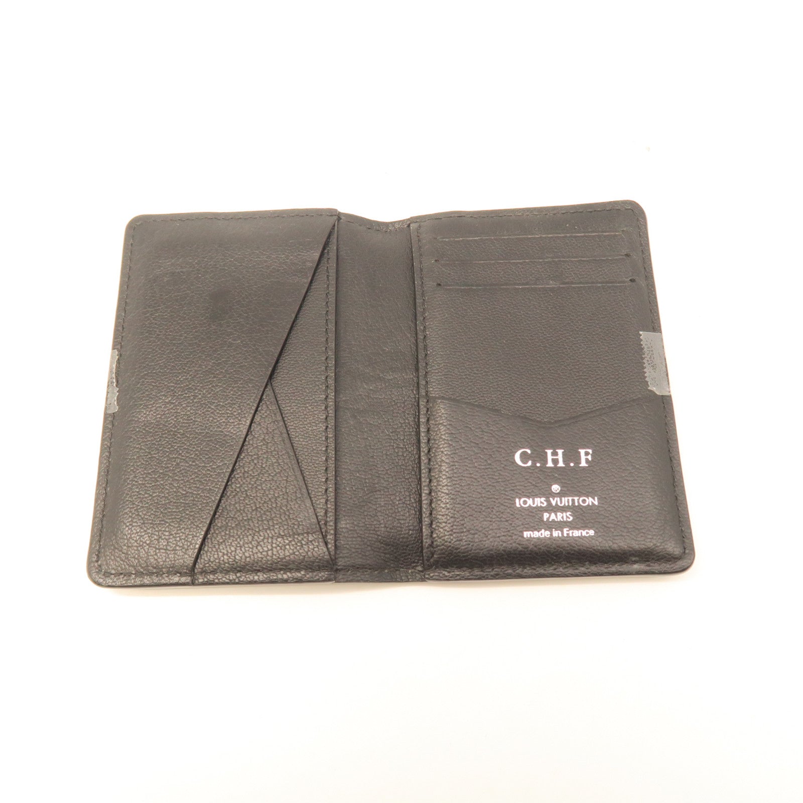 LOUIS VUITTON Monogram Eclipse Crocodile/Ostrich Leather Card Case Black