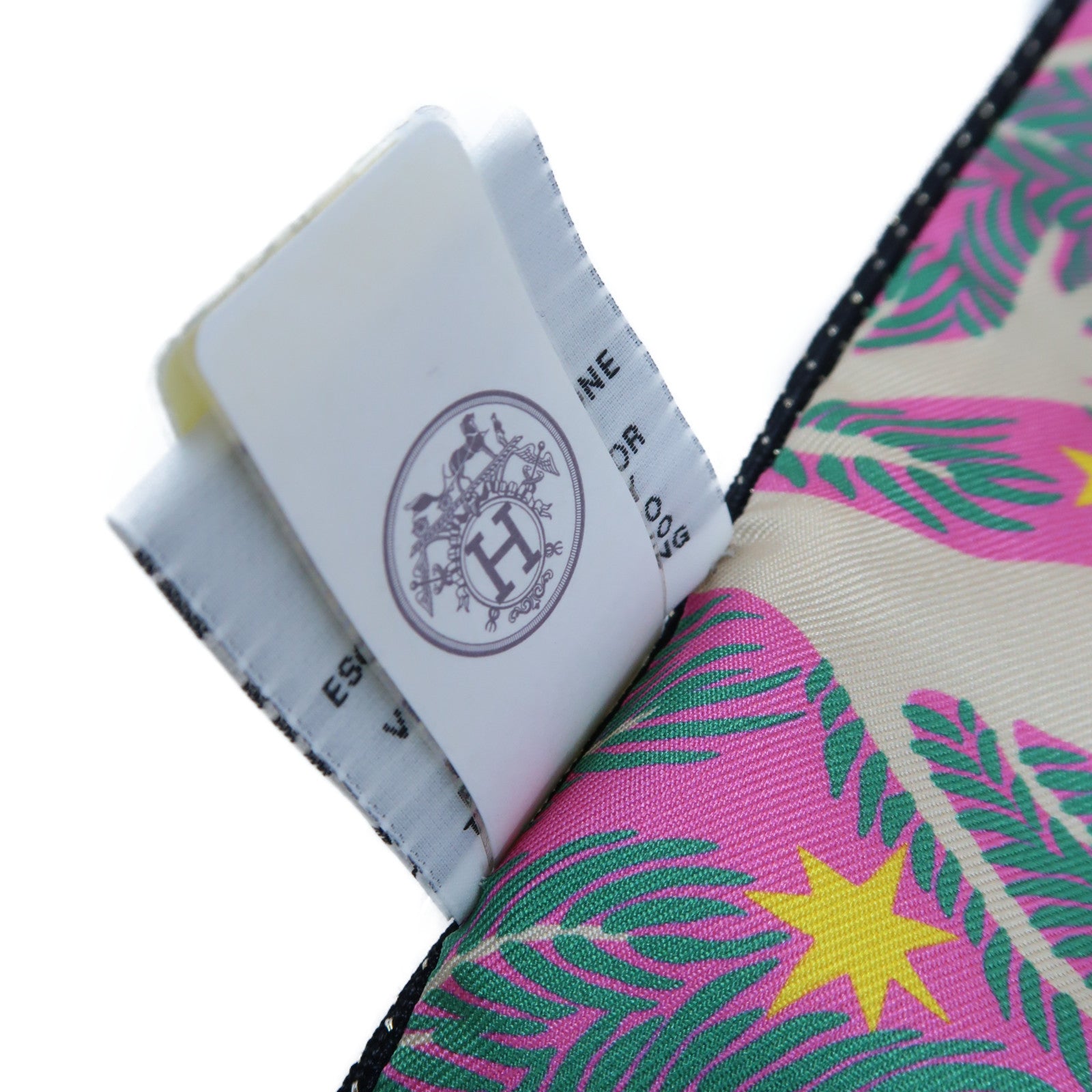 HERMES 絲質Twilly Scarf絲巾粉紅色/黑色