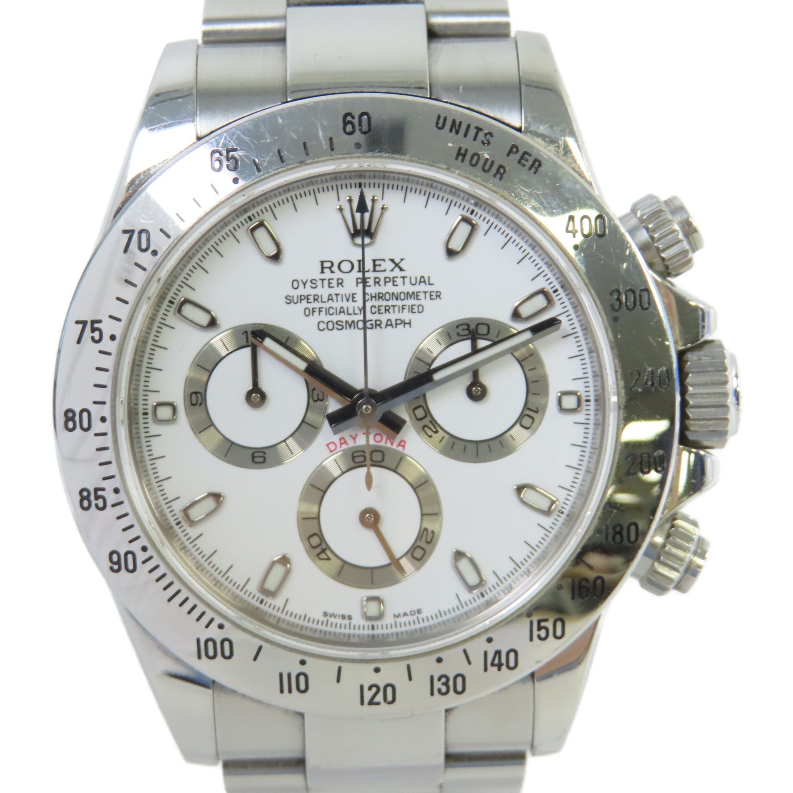 ROLEX Daytona Watch不鏽鋼自動機芯手錶白色/銀色
