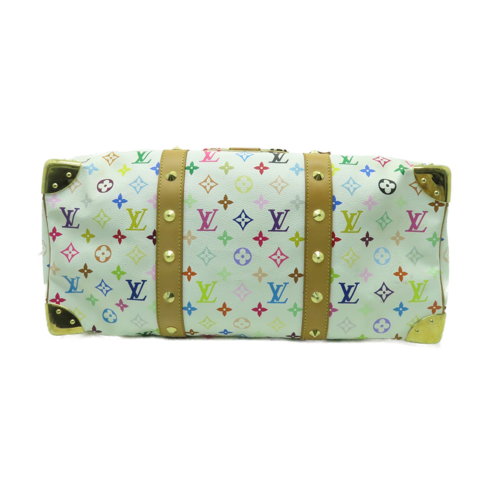 LOUIS VUITTON Monogram Multicolore Keepall 45金扣手挽袋彩色/白色
