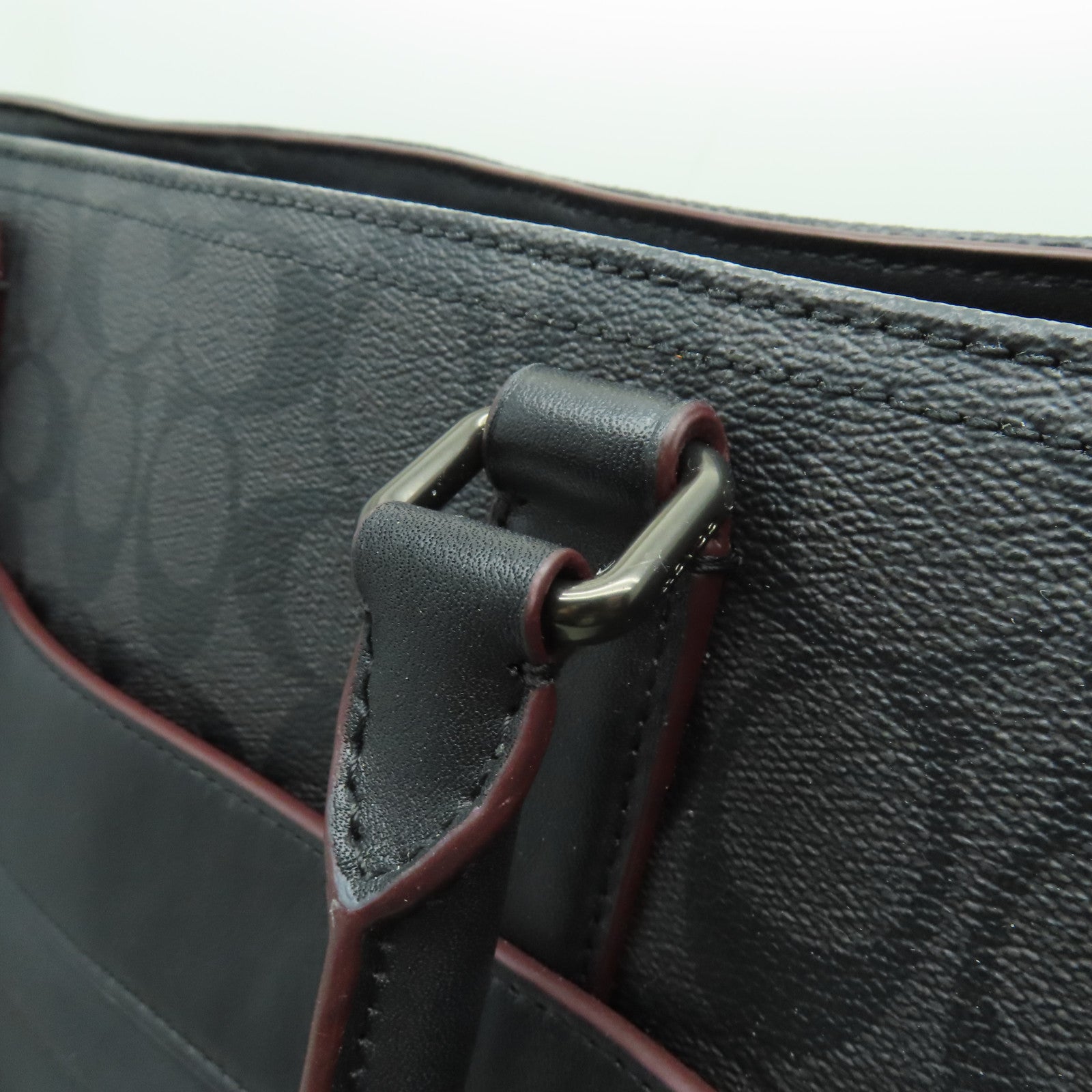 COACH 塗層帆布Tote Bag手挽肩背兩用袋黒色