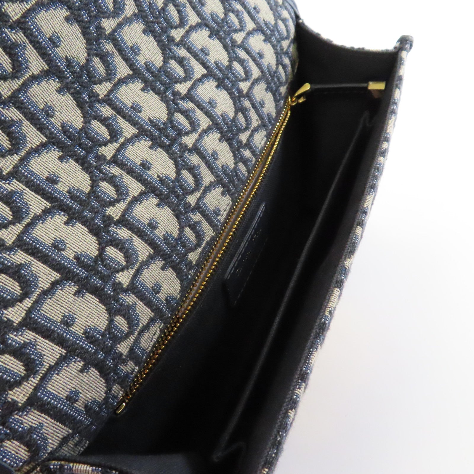 Dior Oblique帆布30 Montaigne Shoulder Bag金扣肩背袋啡色/寶藍色