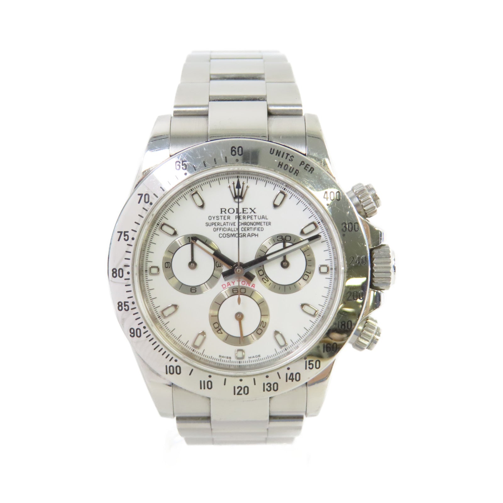 ROLEX Daytona Watch不鏽鋼自動機芯手錶白色/銀色