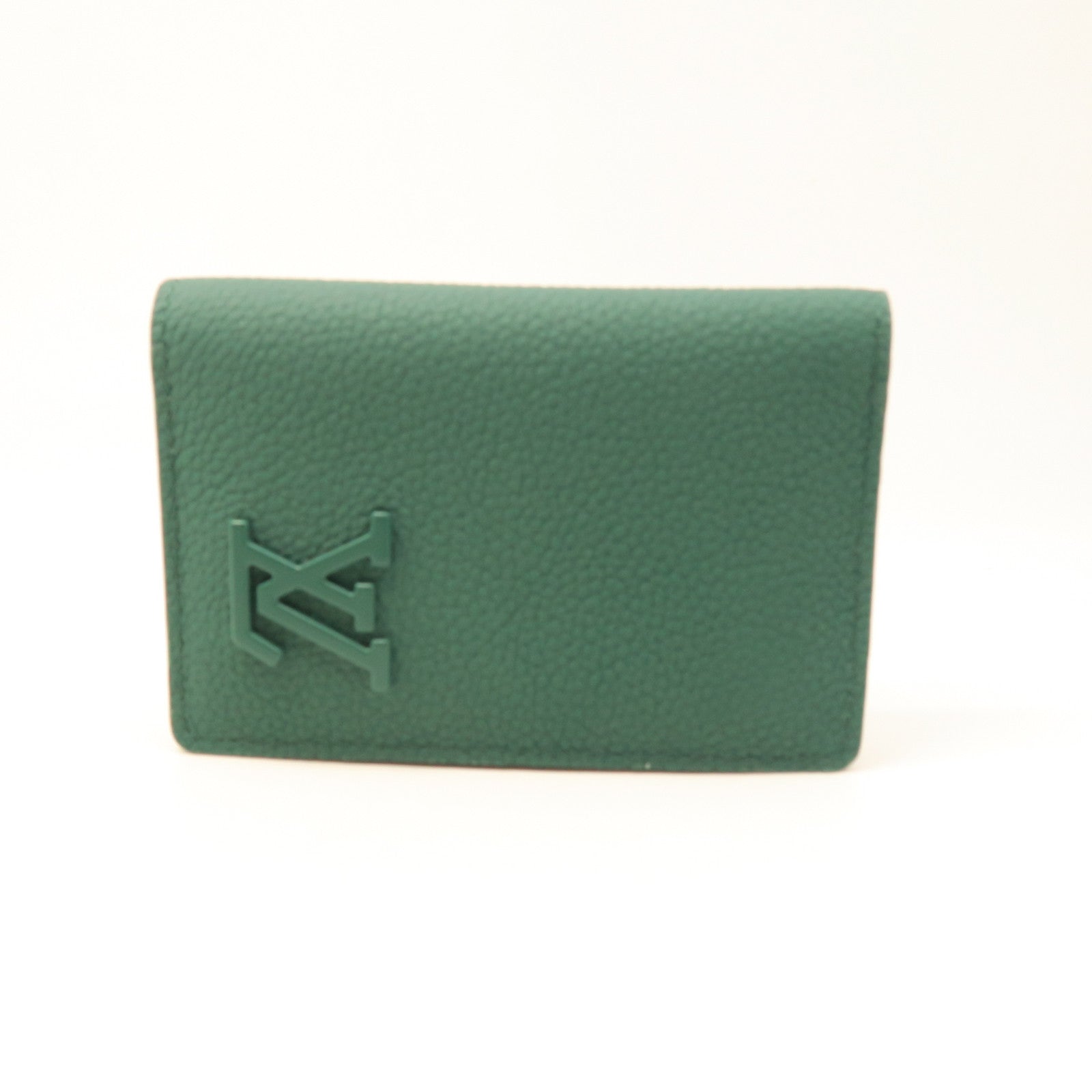 LOUIS VUITTON Cowhide Leather Aerogram Pocket Organizer Card Holder Green