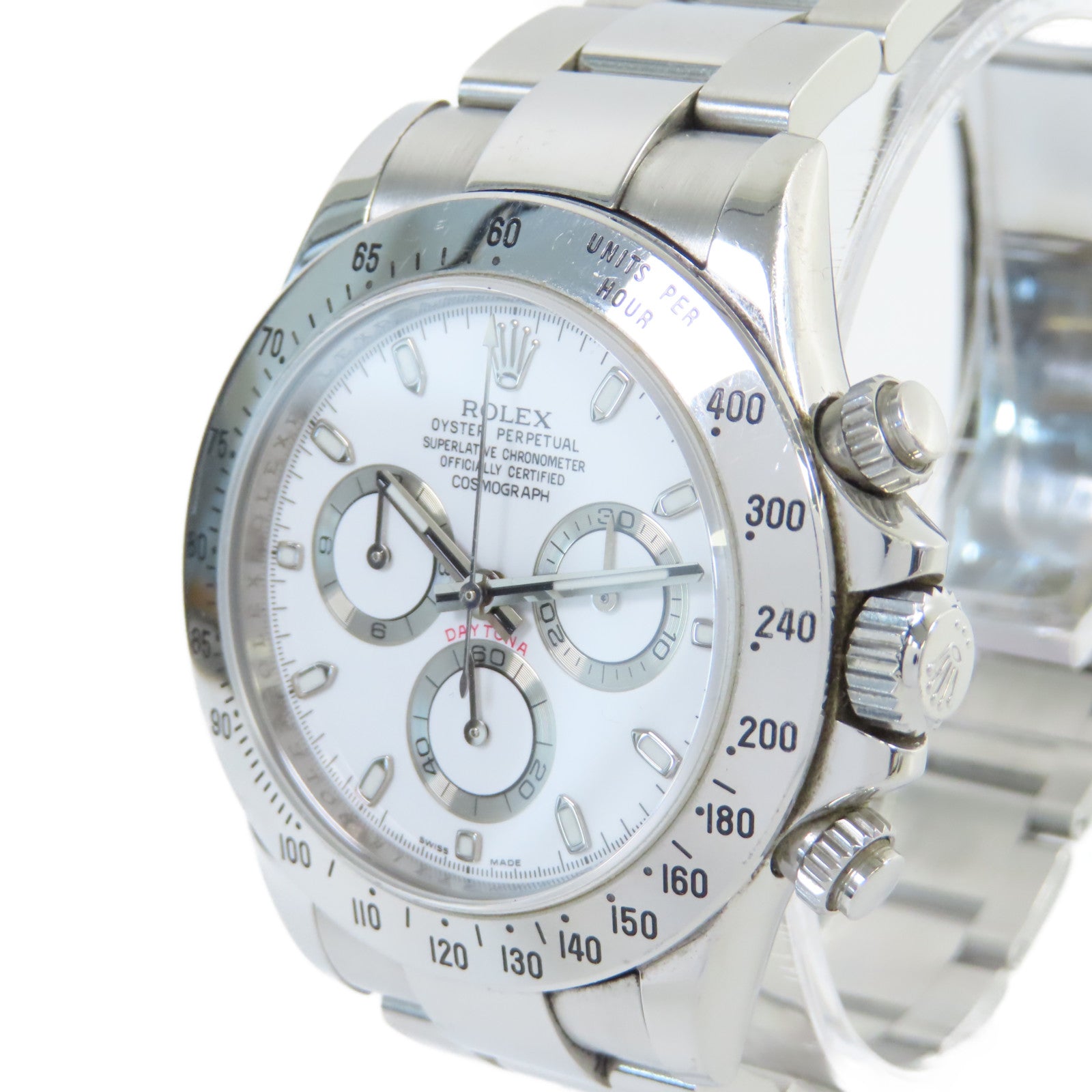 ROLEX Daytona Watch不鏽鋼自動機芯手錶白色/銀色