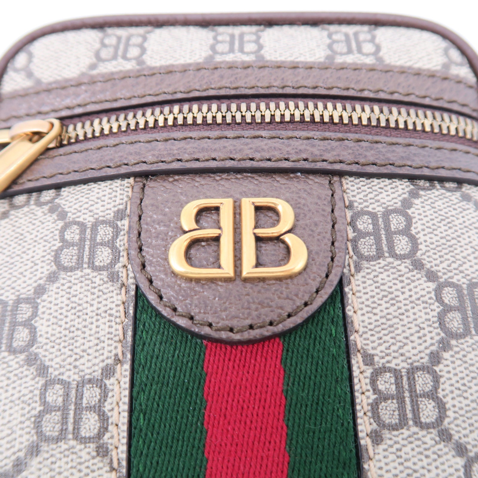 BALENCIAGA 帆布The Hacker Project金扣肩背袋啡色