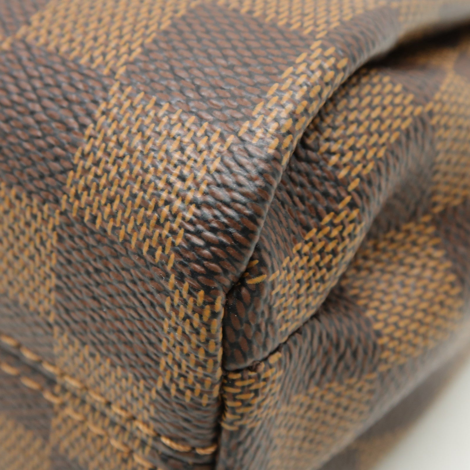 LOUIS VUITTON Damier Croisette金扣手挽肩背兩用袋棕色