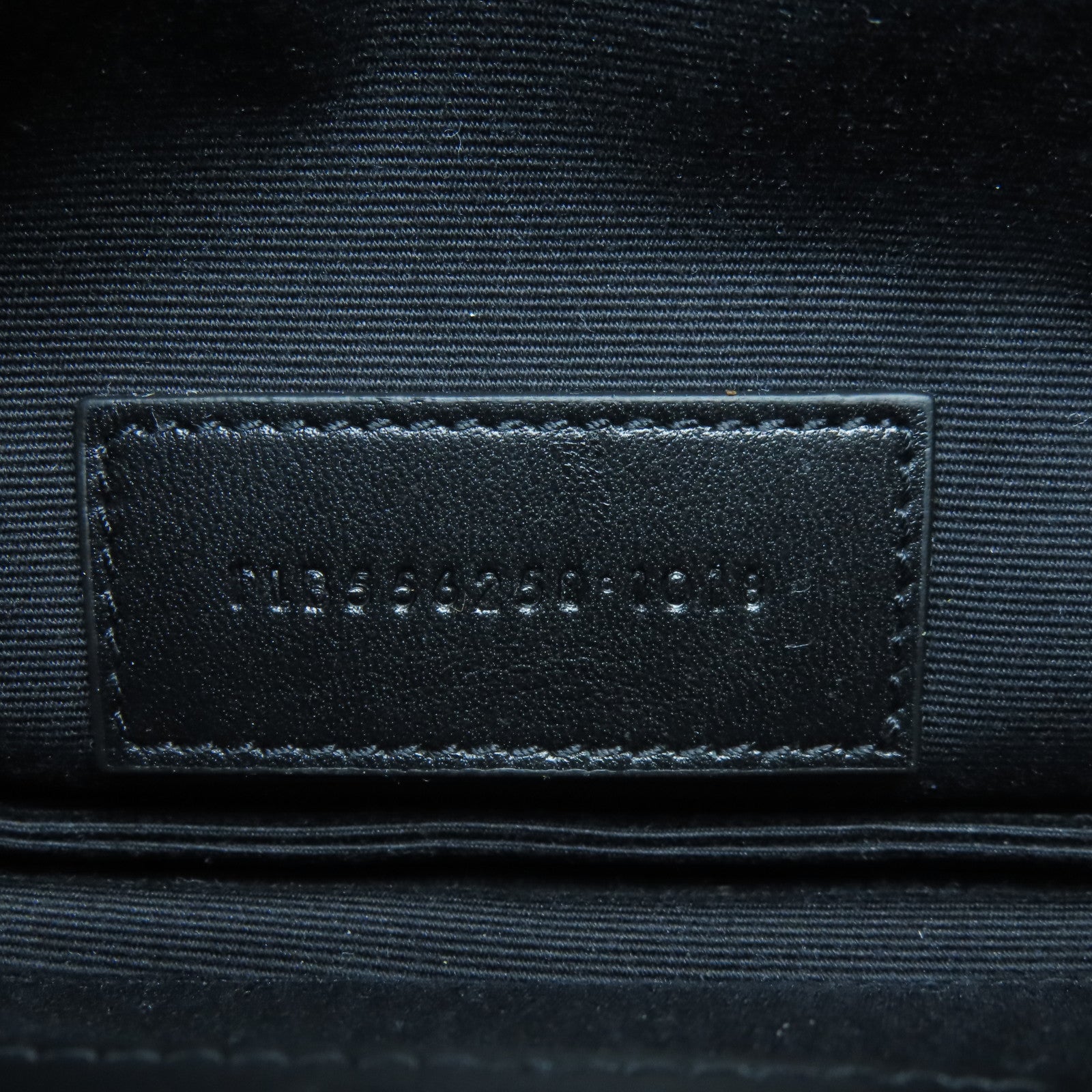 SAINT LAURENT Cowhide Leather Pouch Silver Buckle Clutch Black