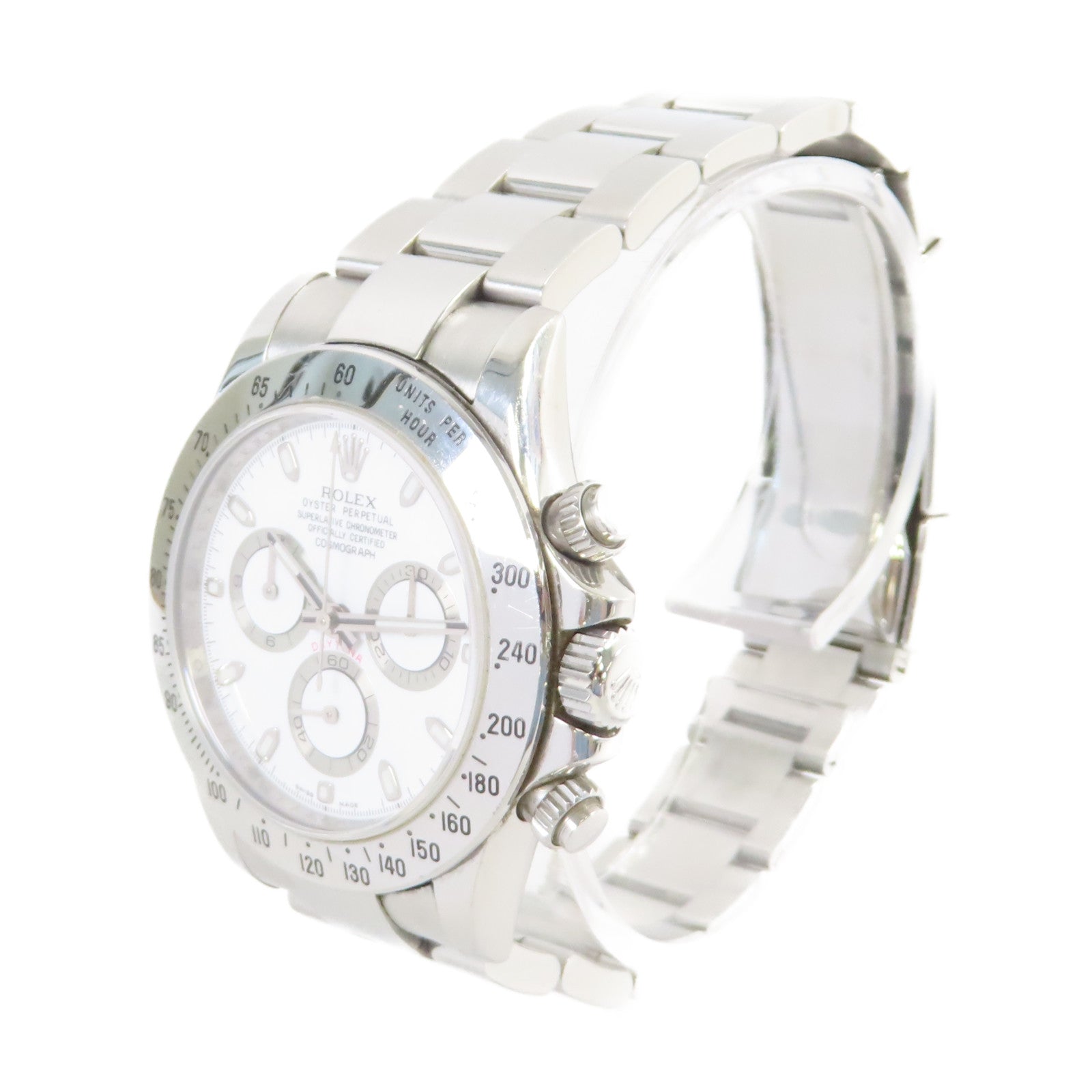 ROLEX Daytona Watch不鏽鋼自動機芯手錶白色/銀色
