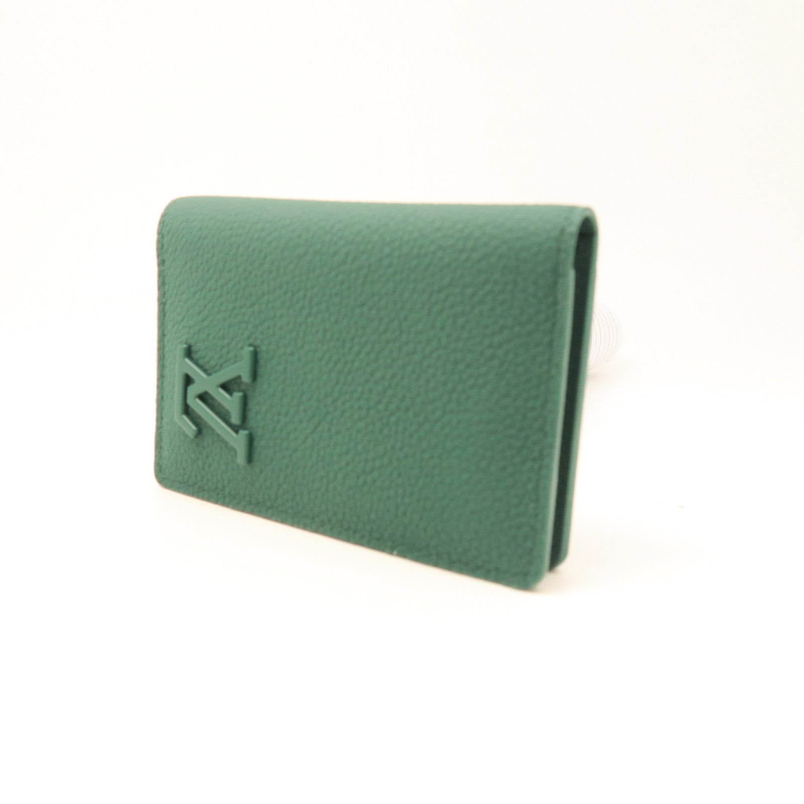 LOUIS VUITTON Cowhide Leather Aerogram Pocket Organizer Card Holder Green
