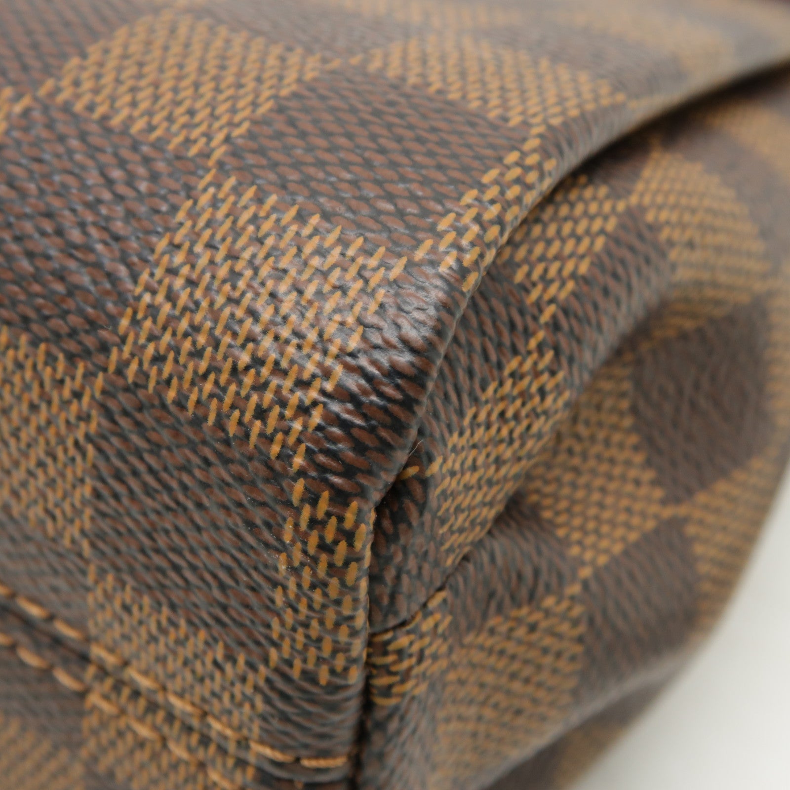 LOUIS VUITTON Damier Croisette金扣手挽肩背兩用袋棕色