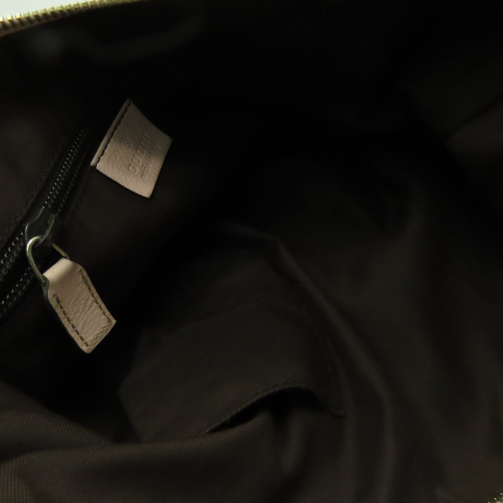 GUCCI 【激減優惠】帆布Shoulder Bag銀扣肩背袋粉紅色/米色