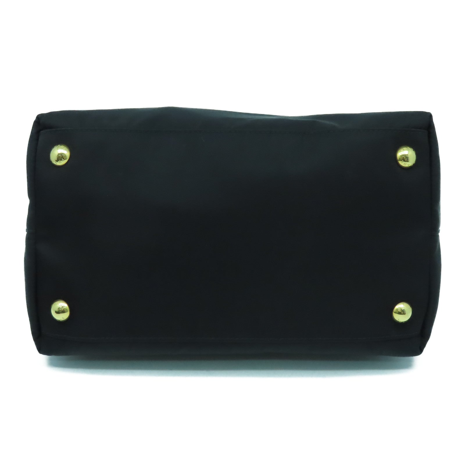 PRADA 尼龍/牛皮皮革2 Way Shoulder Bag金扣手挽肩背兩用袋黑色